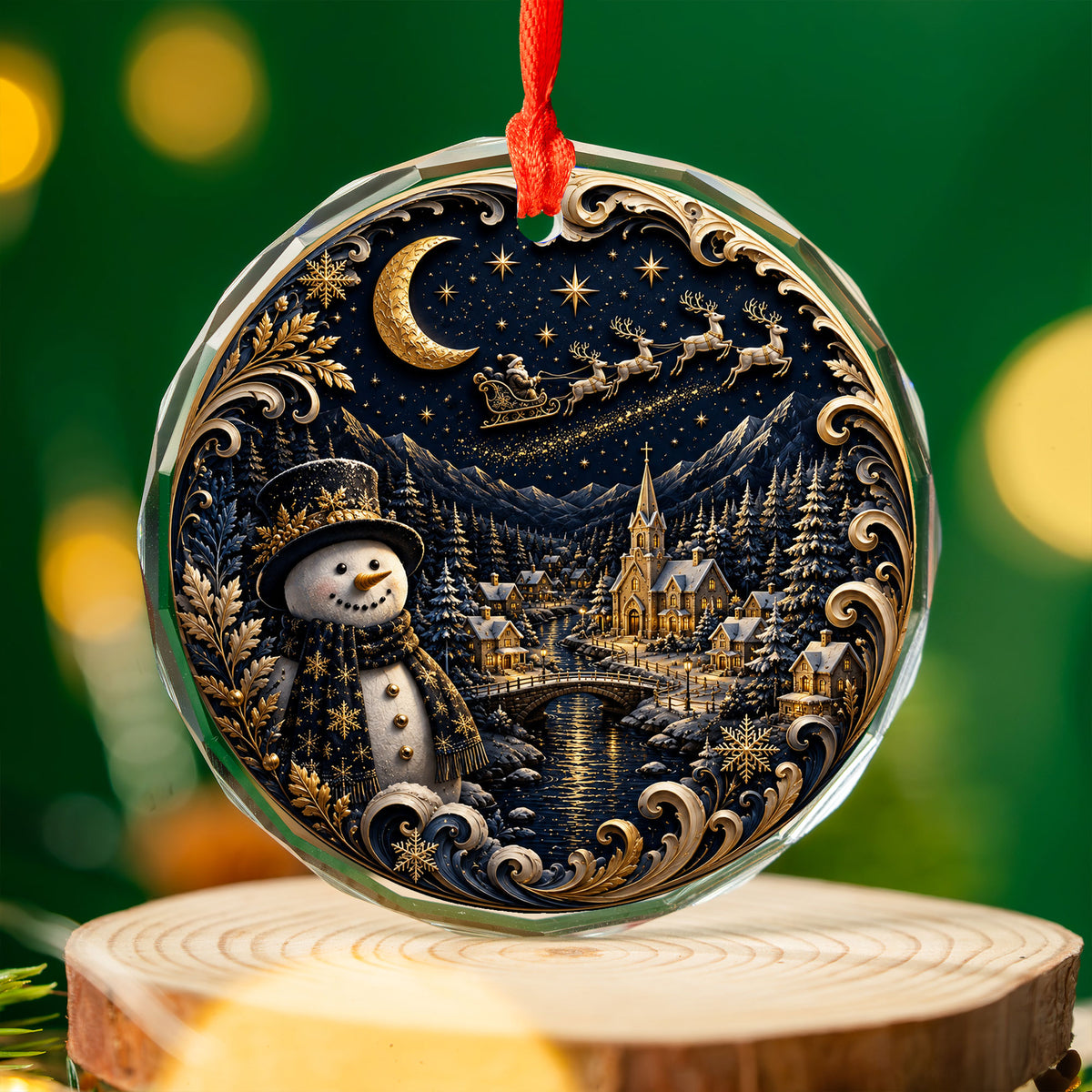 Snowman Christmas Ornament 2026, Cute Snowman Ceramic Ornament, Winter Holiday Tree Decoration