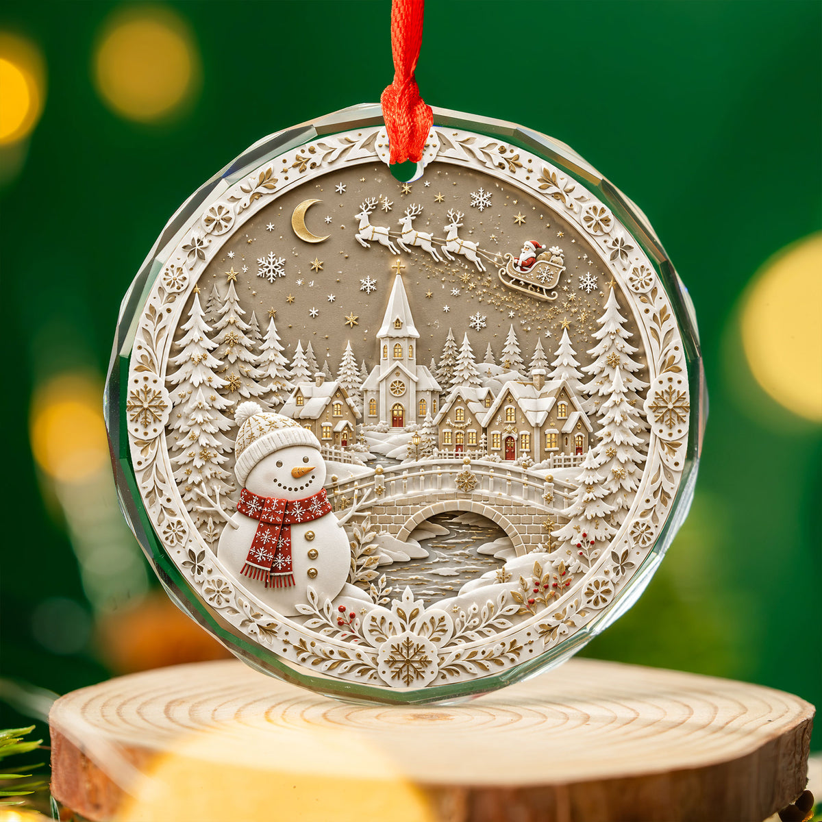 Cozy Snowman Christmas Ornament 2026, Ceramic Holiday Ornament, Winter Tree Decoration, Christmas Keepsake Gift for Loved Ones