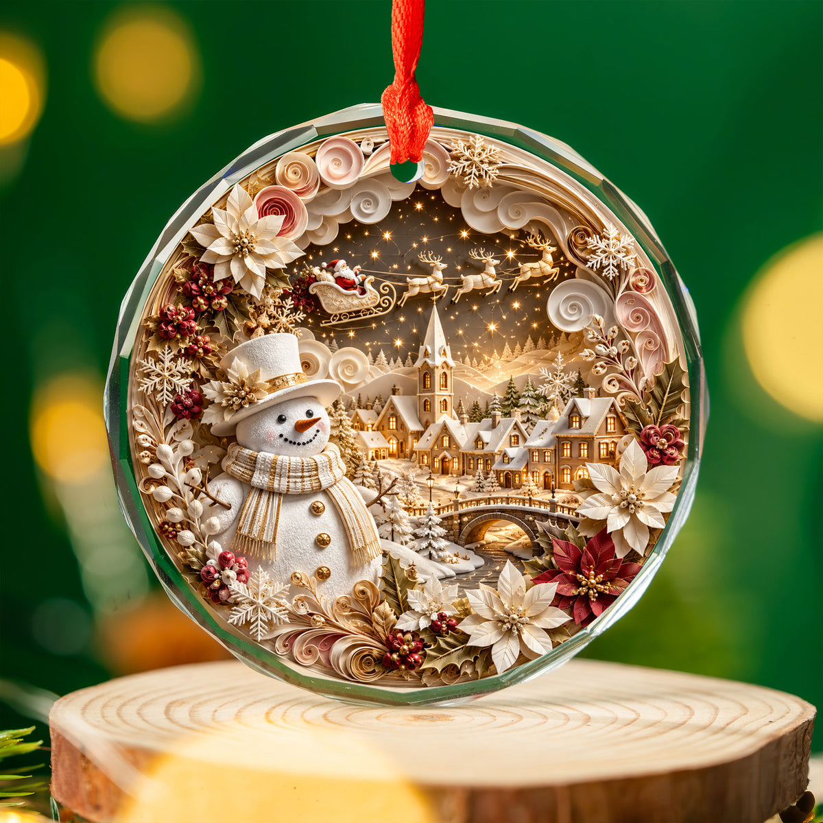 Snowman Winter Ornament 2026, Christmas Ceramic Ornament, Holiday Tree Decoration, Cute Snowman Keepsake Gift