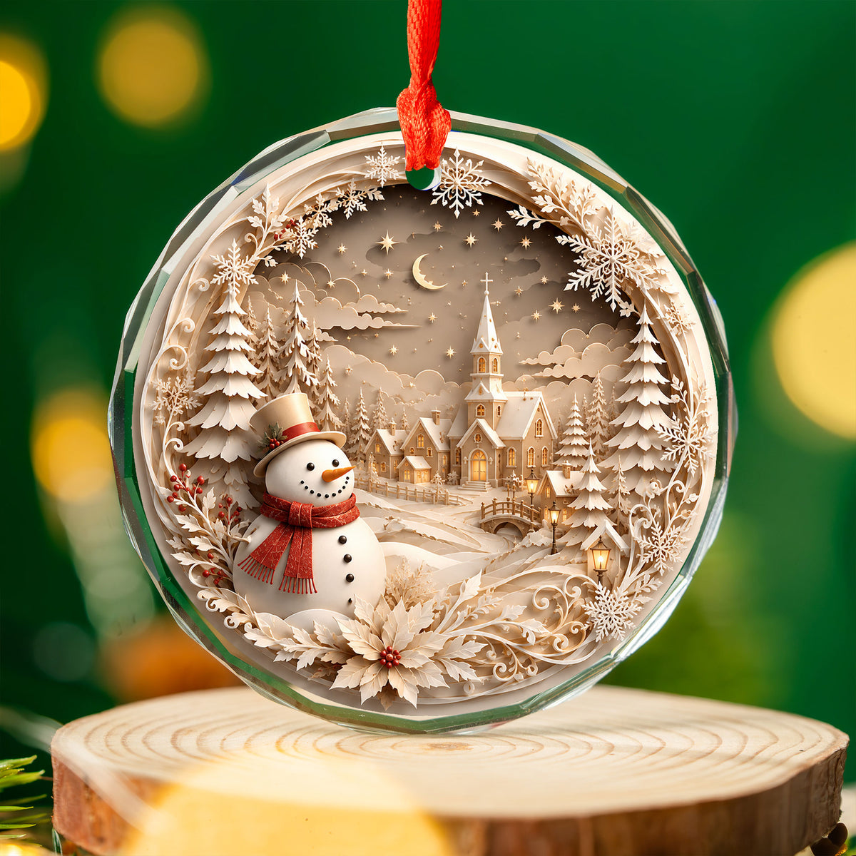 Rustic Snowman Christmas Ornament 2026, Winter Holiday Ornament, Cozy Christmas Tree Decoration, Keepsake Gift for Home Decor Lovers