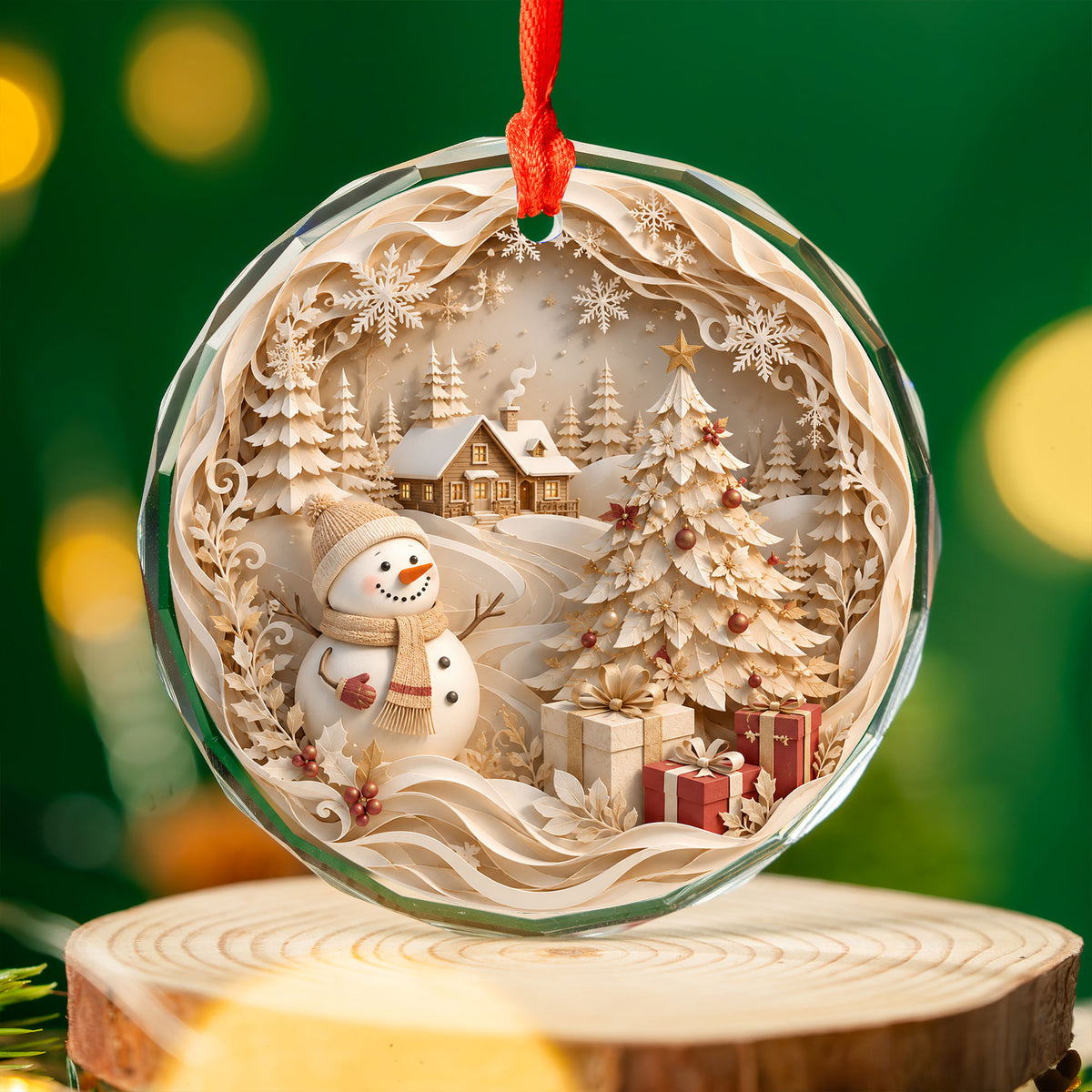 2026 Winter Wonderland Snowman Ornament, Christmas Tree Keepsake, Holiday Decoration, Festive Christmas Gift for Family and Friends