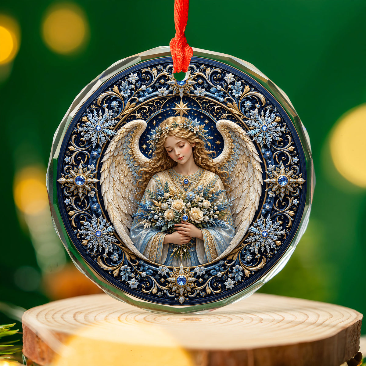 Ceramic Angel Christmas Ornament 2026, Religious Tree Ornament, Holiday Decoration, Guardian Angel Keepsake Gift for Christian Family