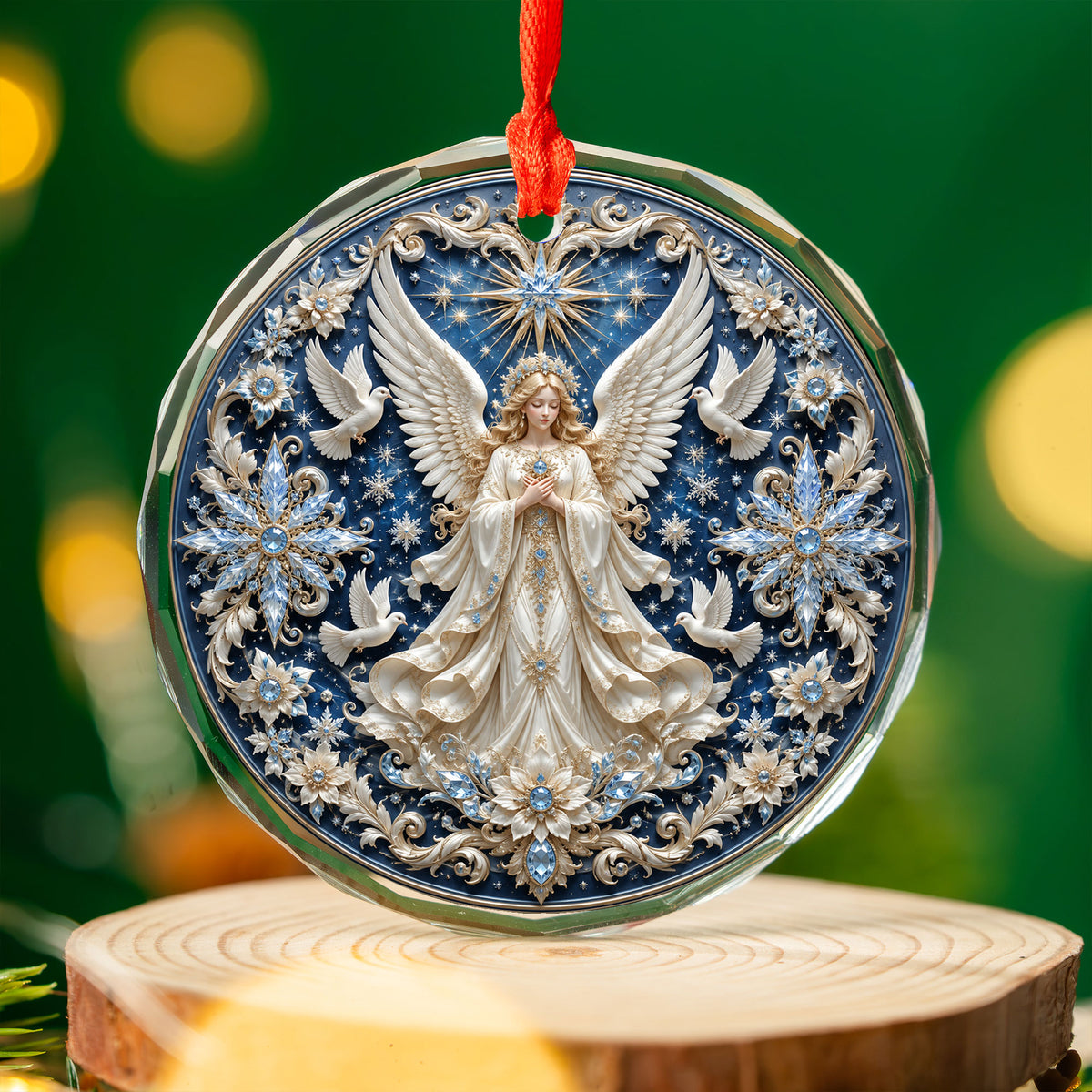 Guardian Angel Christmas Ornament 2026, Religious Tree Ornament, Ceramic Christmas Decoration, Holiday Keepsake