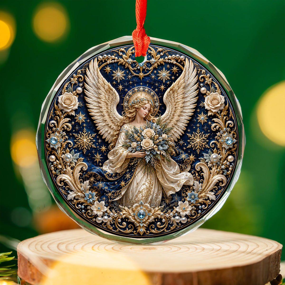 Christmas Angel Ornament 2026, Religious Guardian Angel Ceramic Tree Ornament, Holiday Decoration, Christian Christmas Keepsake Gift