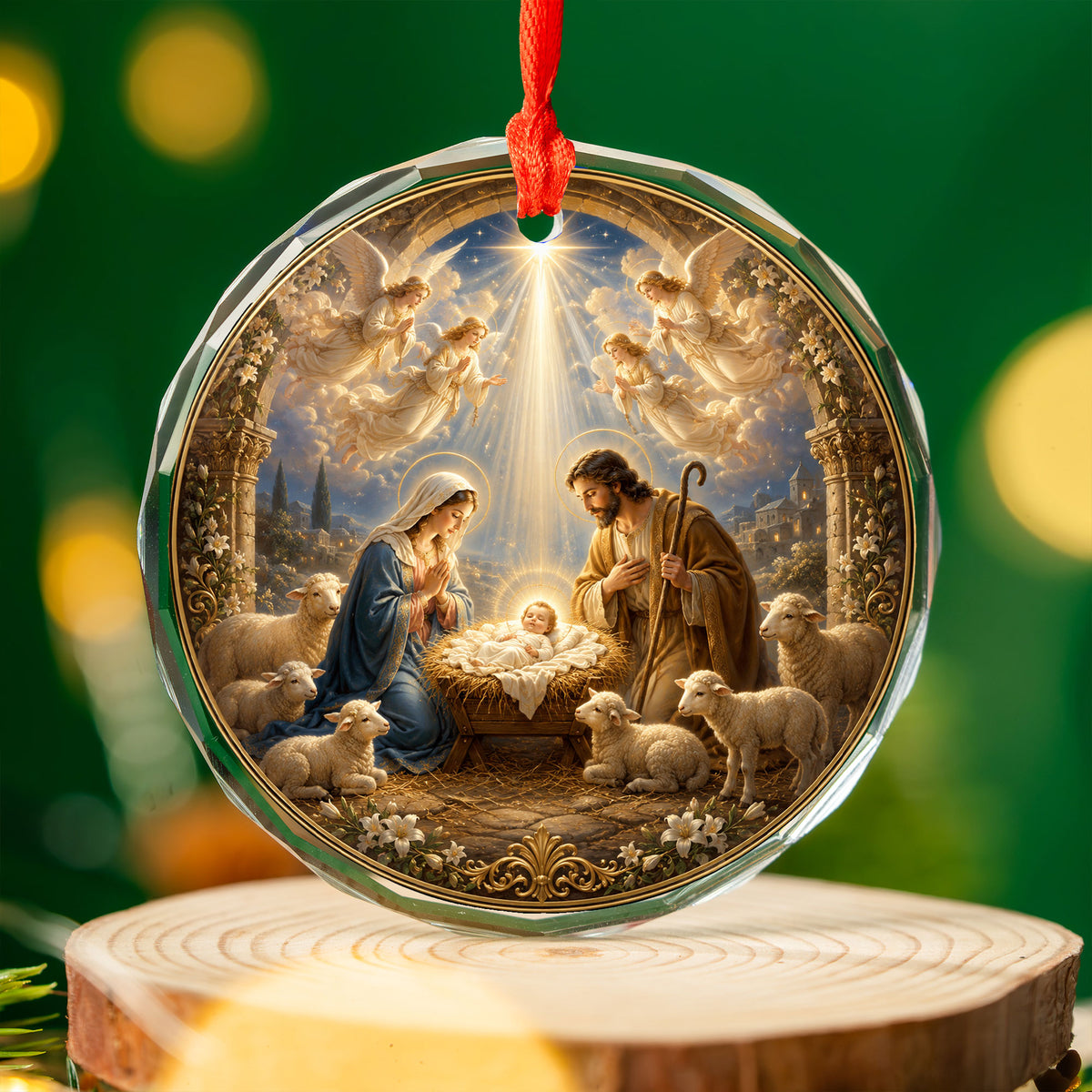 2026 Nativity Scene Christmas Ornament, Christian Christmas Decor, Holy Family Keepsake, Religious Tree Ornament Gift