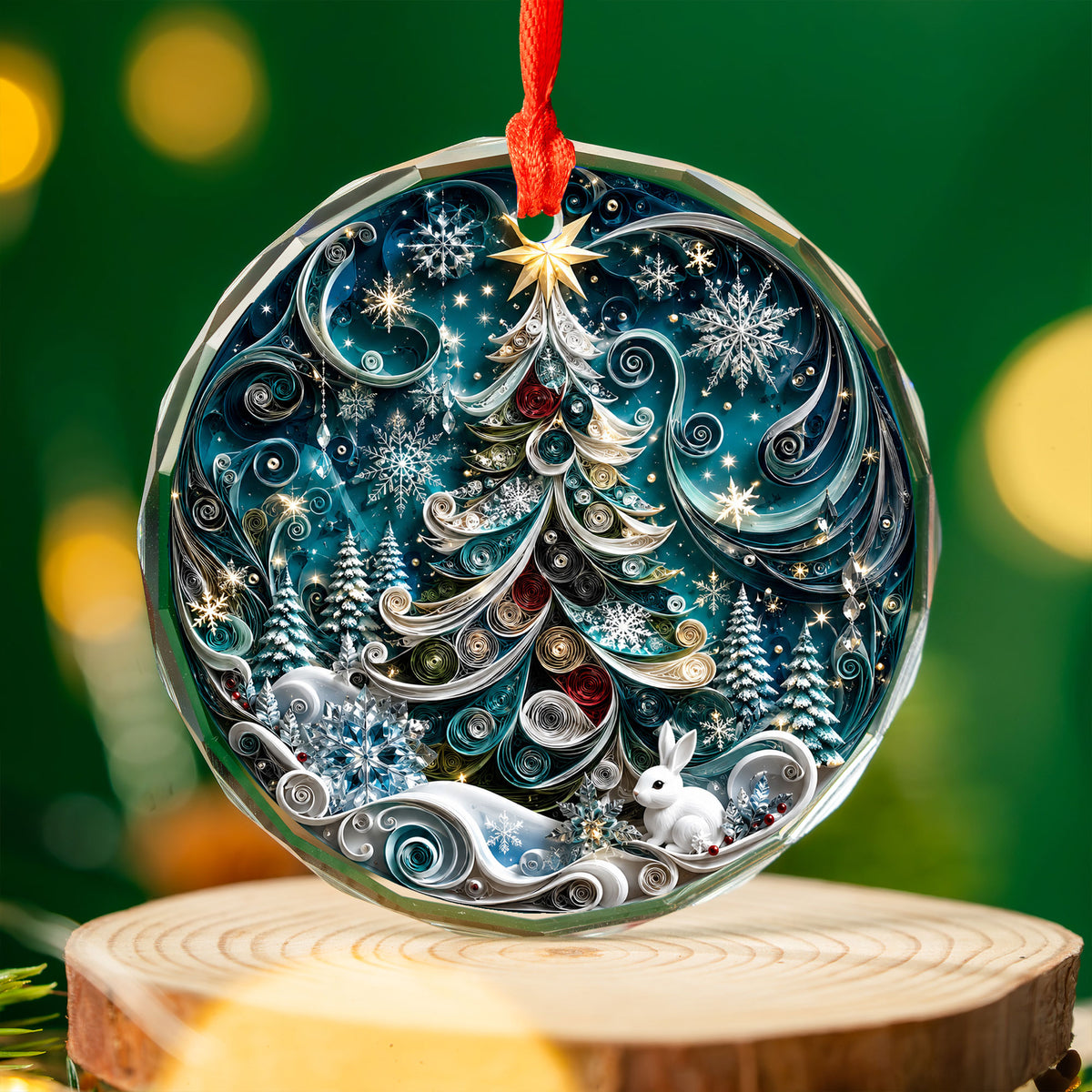 Christmas Tree Ornament 2026, Blue Winter Ornament, Holiday Christmas Decor, Xmas Tree Decoration