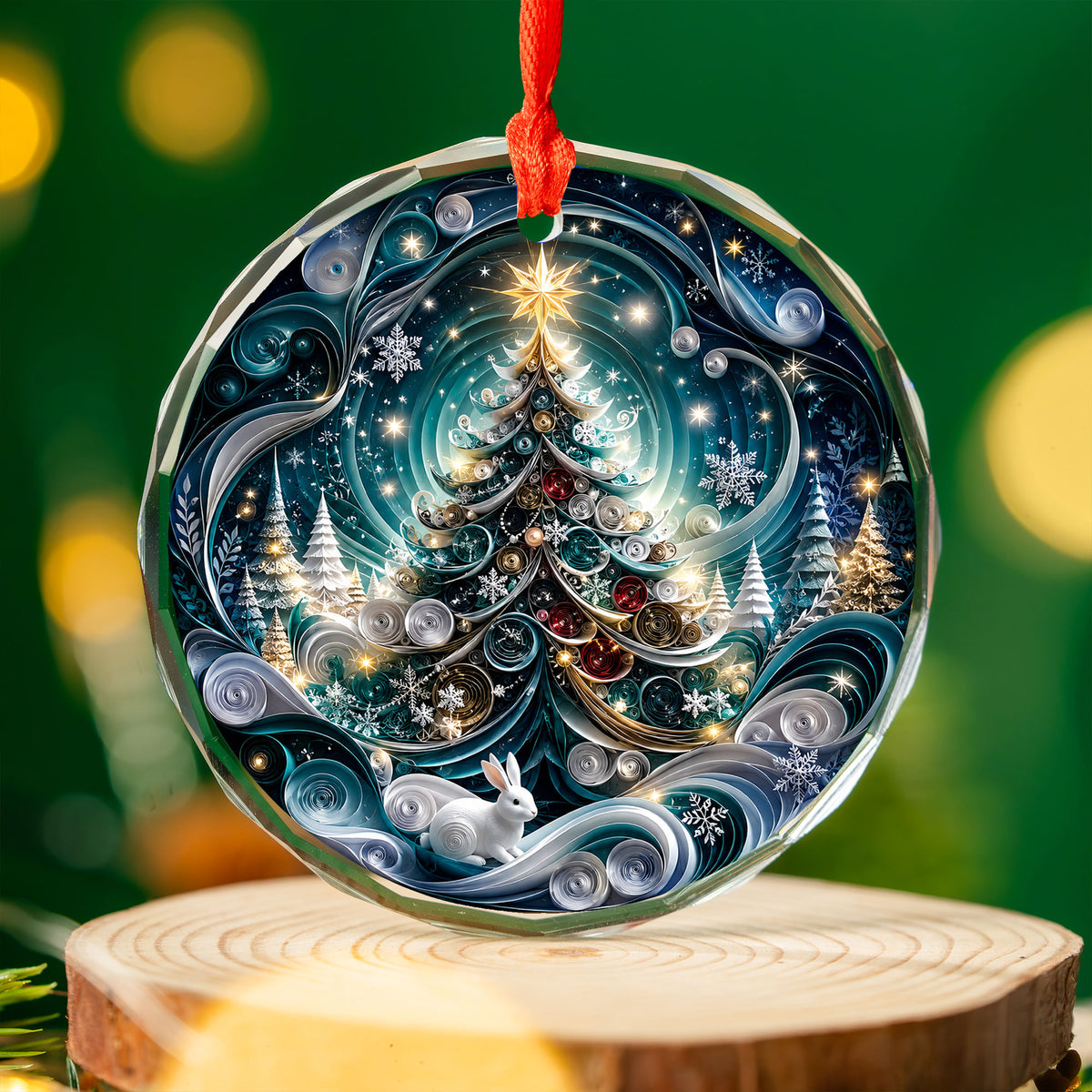 Blue Christmas Ornament 2026, Christmas Tree Decoration, Winter Holiday Decor, Xmas Keepsake Ornament