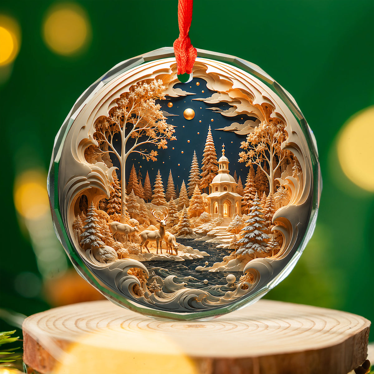 Snow Village Christmas Ornament 2026, Christmas Tree Decoration, Winter Holiday Village Decor, Seasonal Keepsake Ornament
