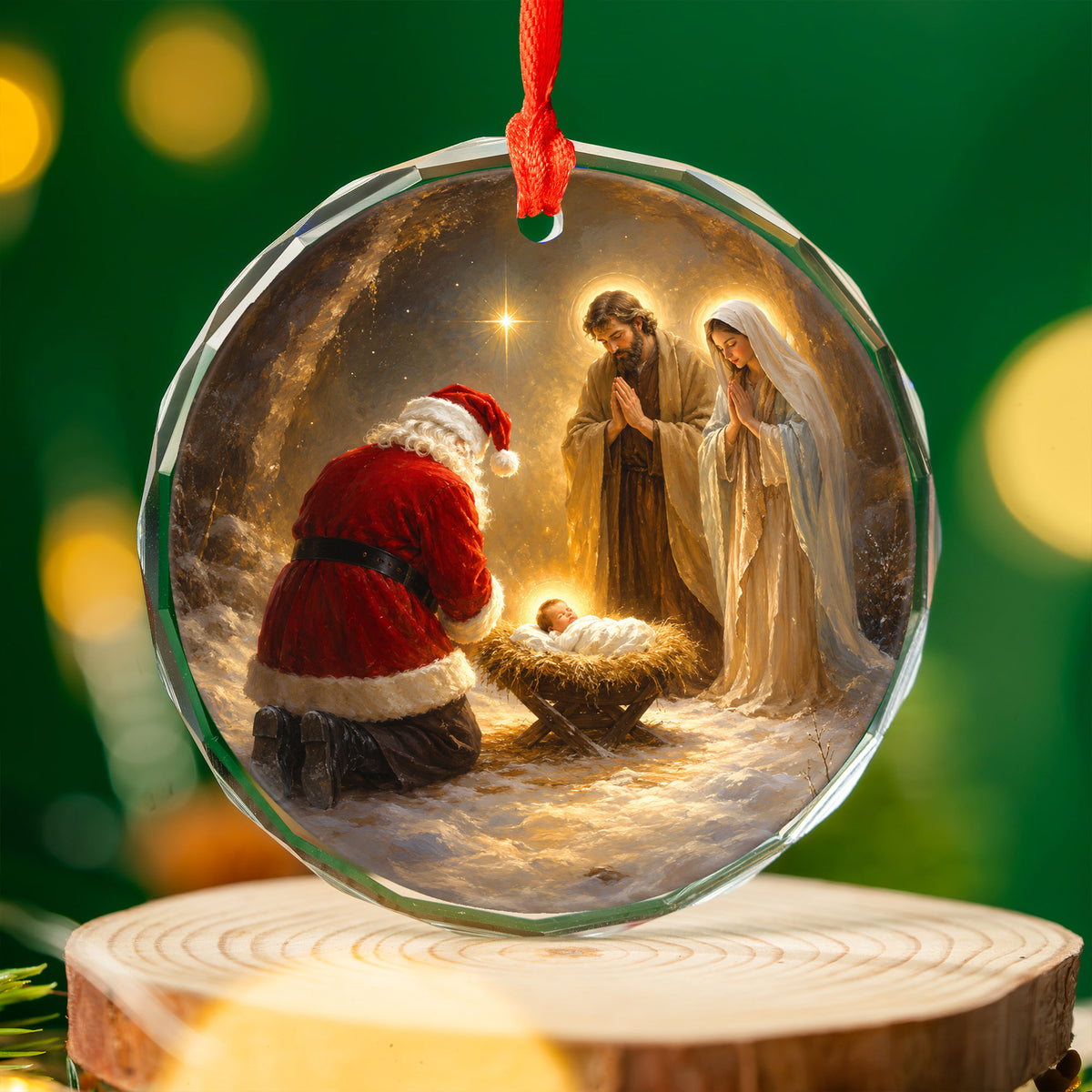 Santa Baby Jesus Christmas Ornament 2026, Religious Nativity Ornament, Holy Family Christmas Decoration, Christian Tree Keepsake Gift