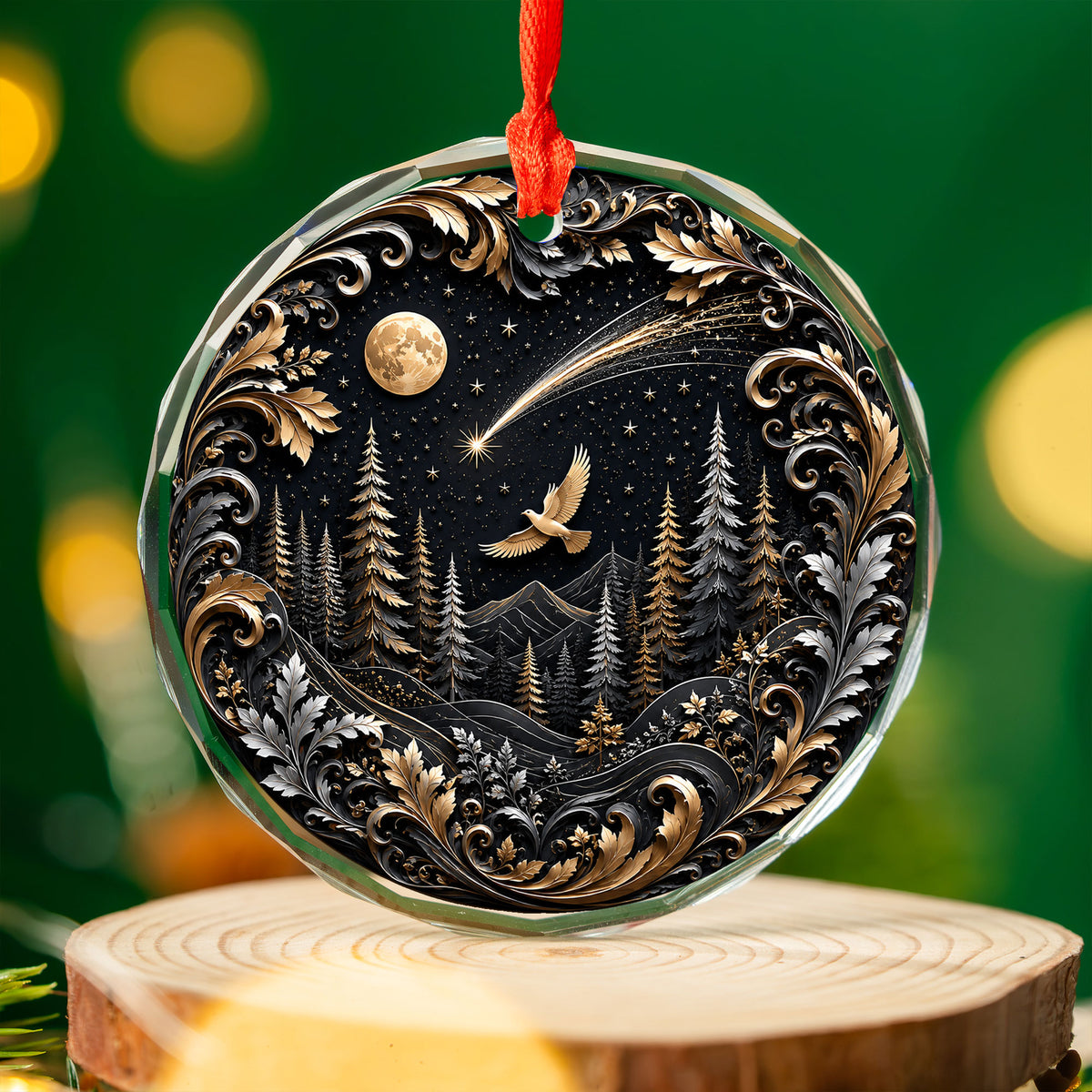 Christmas Dove Ornament 2026, Peace Dove Christmas Ornament, Nativity Star Ornament, Winter Forest Decor