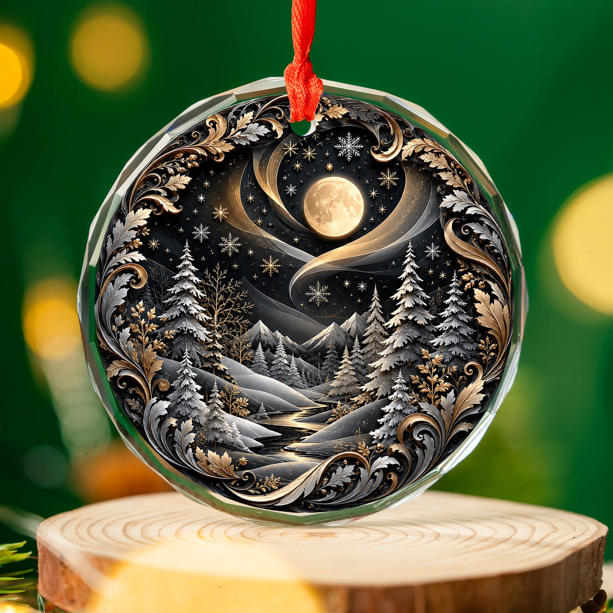 Winter Forest Christmas Ornament 2026, Shooting Star Holiday Ornament, Christian Christmas Tree Decor, Festive Keepsake Gift