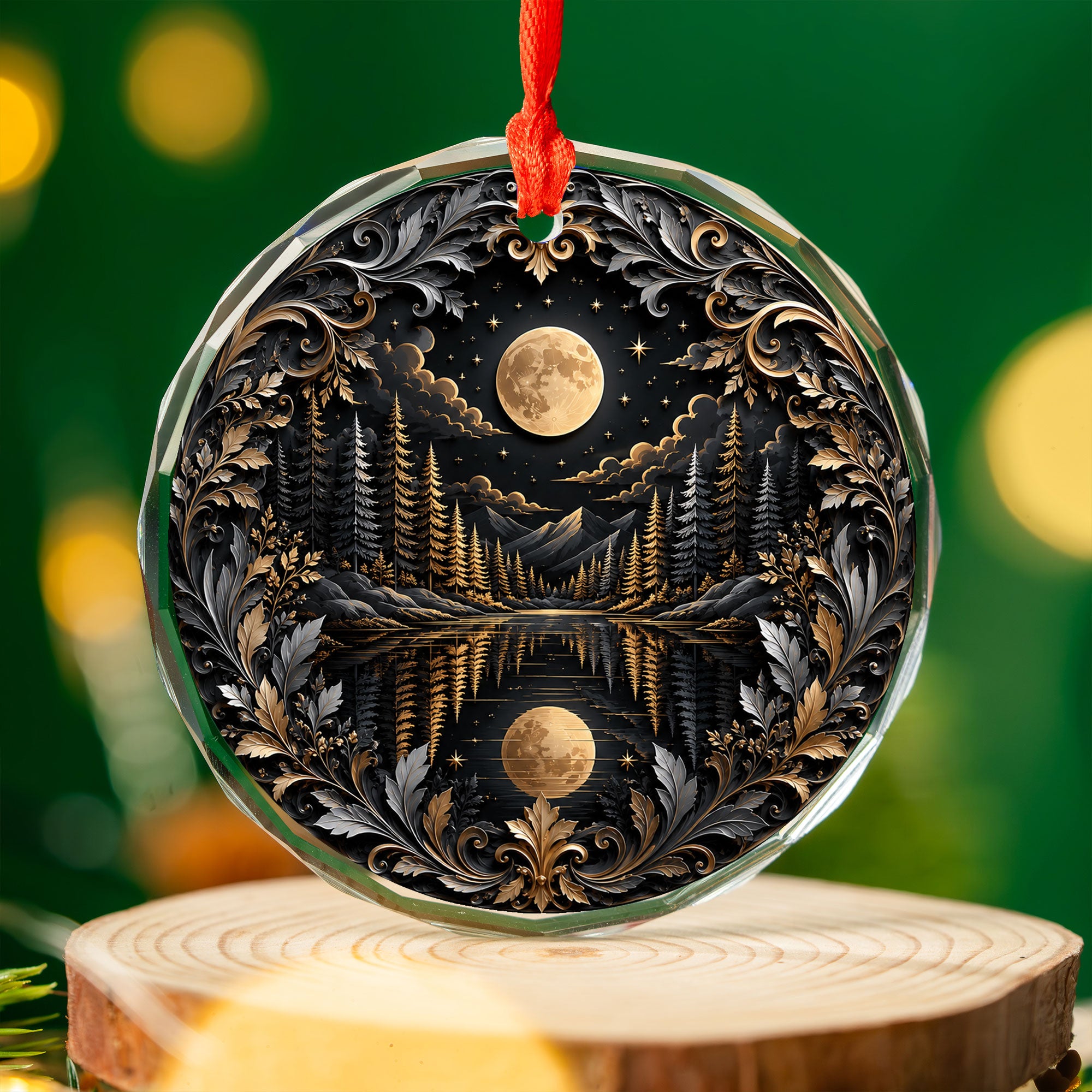 Christmas Ornament 2026, Moon Ornament, Winter Christmas Tree Decoration, Holiday Keepsake, Christian Christmas Gift Idea