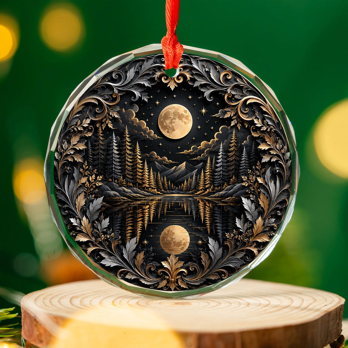Christmas Ornament 2026, Moon Ornament, Winter Christmas Tree Decoration, Holiday Keepsake, Christian Christmas Gift Idea
