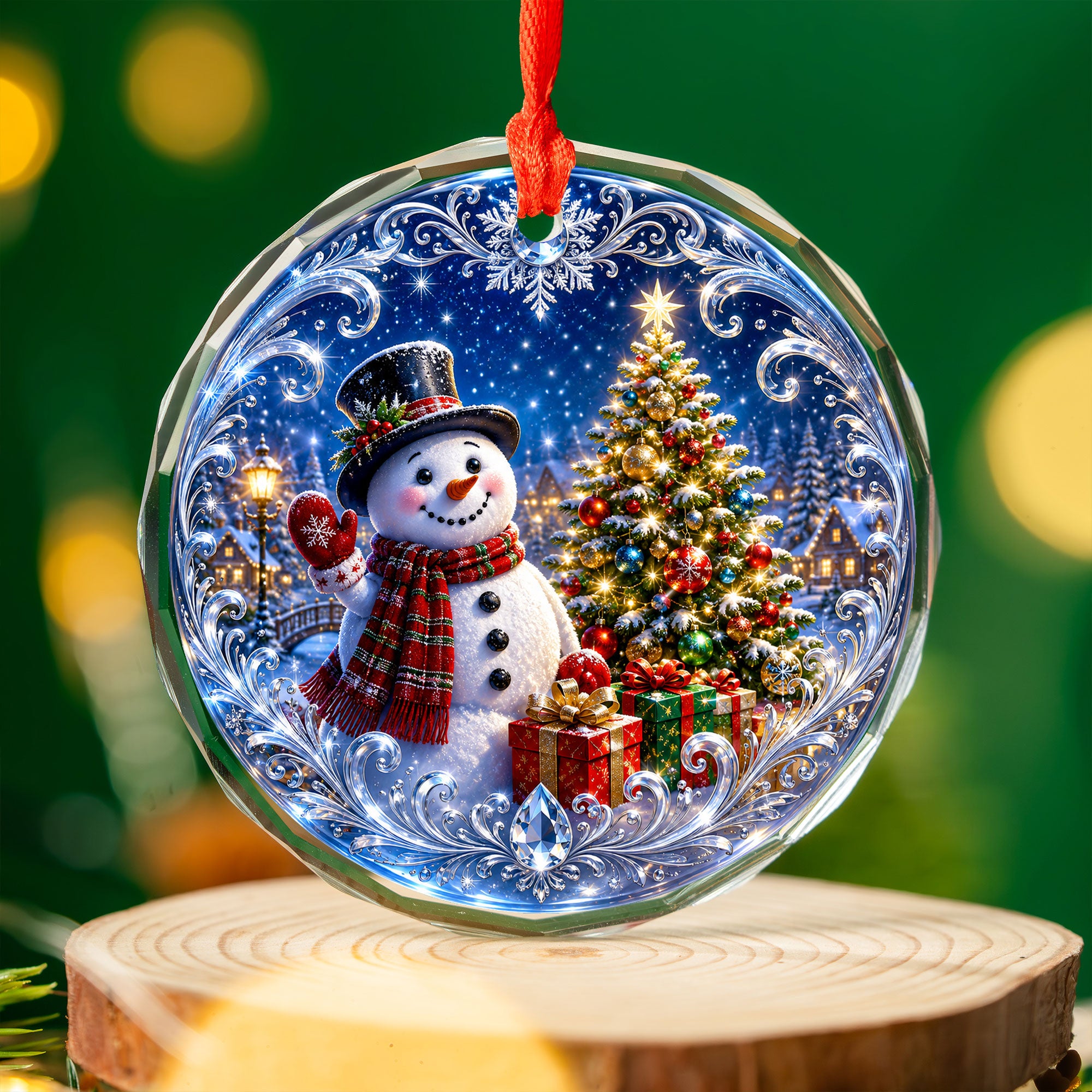 Winter Snowman Ornament 2026, Christmas Tree Keepsake Ornament, Holiday Decoration, Blue Christmas Decor