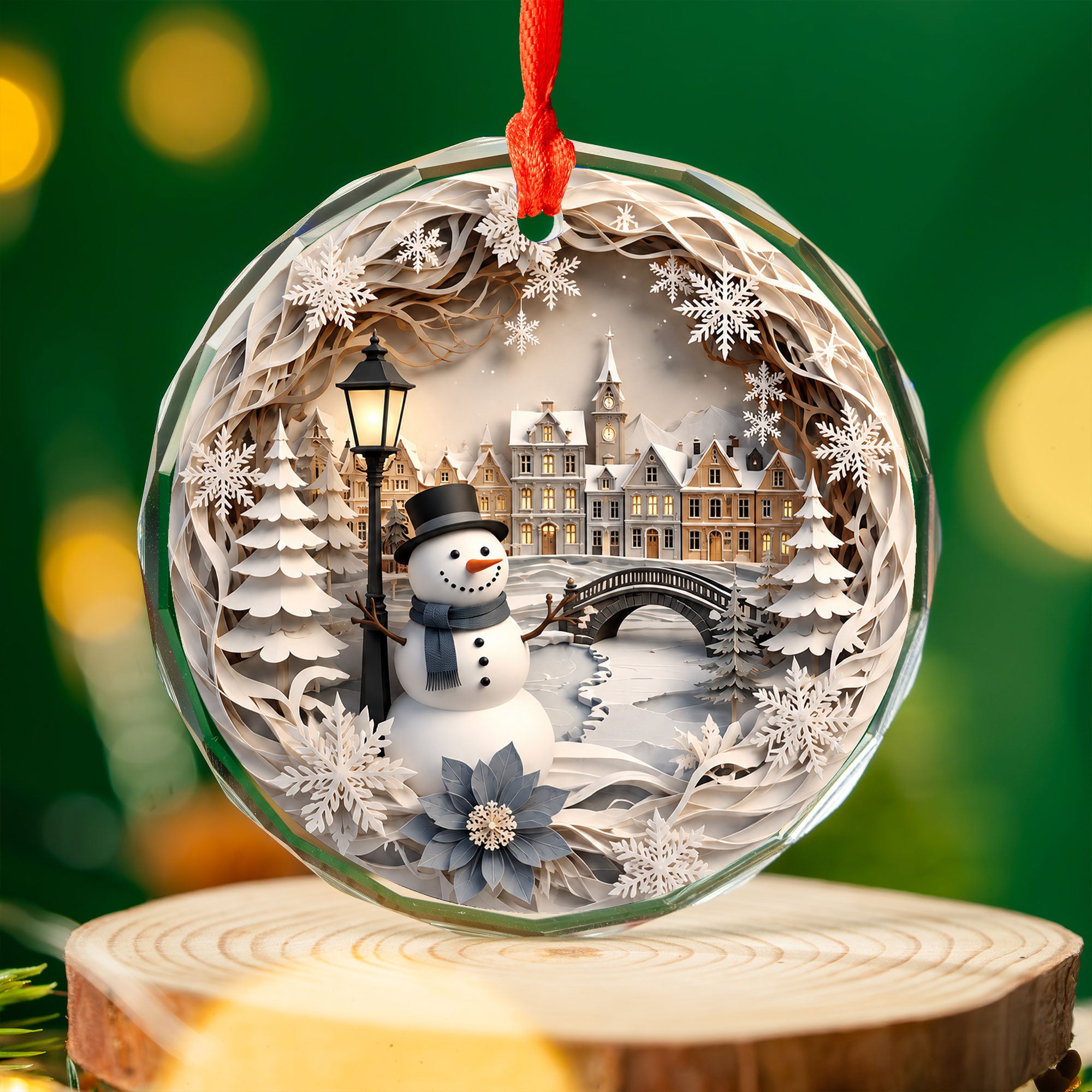 Snowman Christmas Ornament 2026, Winter Village Ornament, Christmas Tree Decoration
