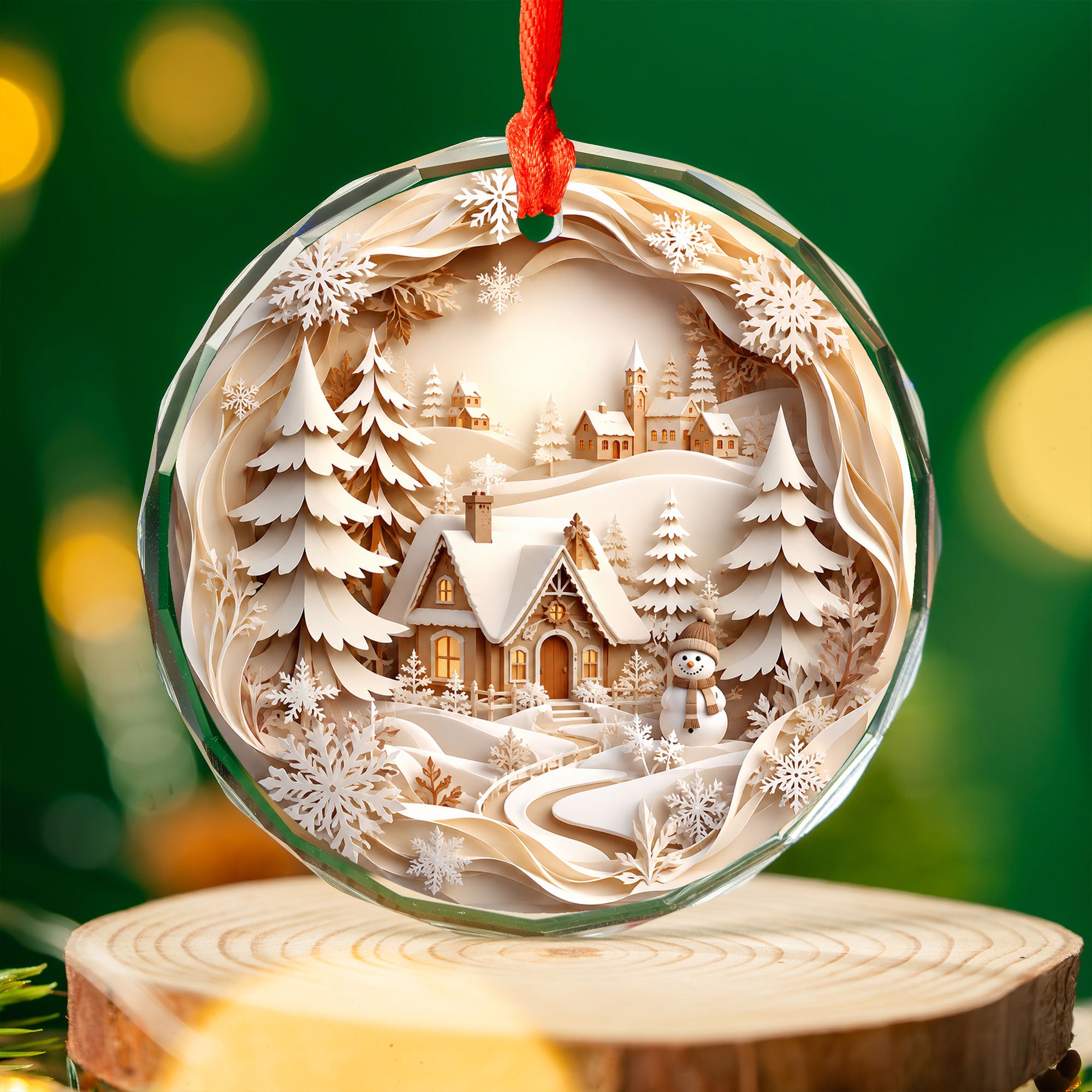 Snowman Holiday Ornament 2026, Winter Village Christmas Tree Ornament, Christmas Decoration
