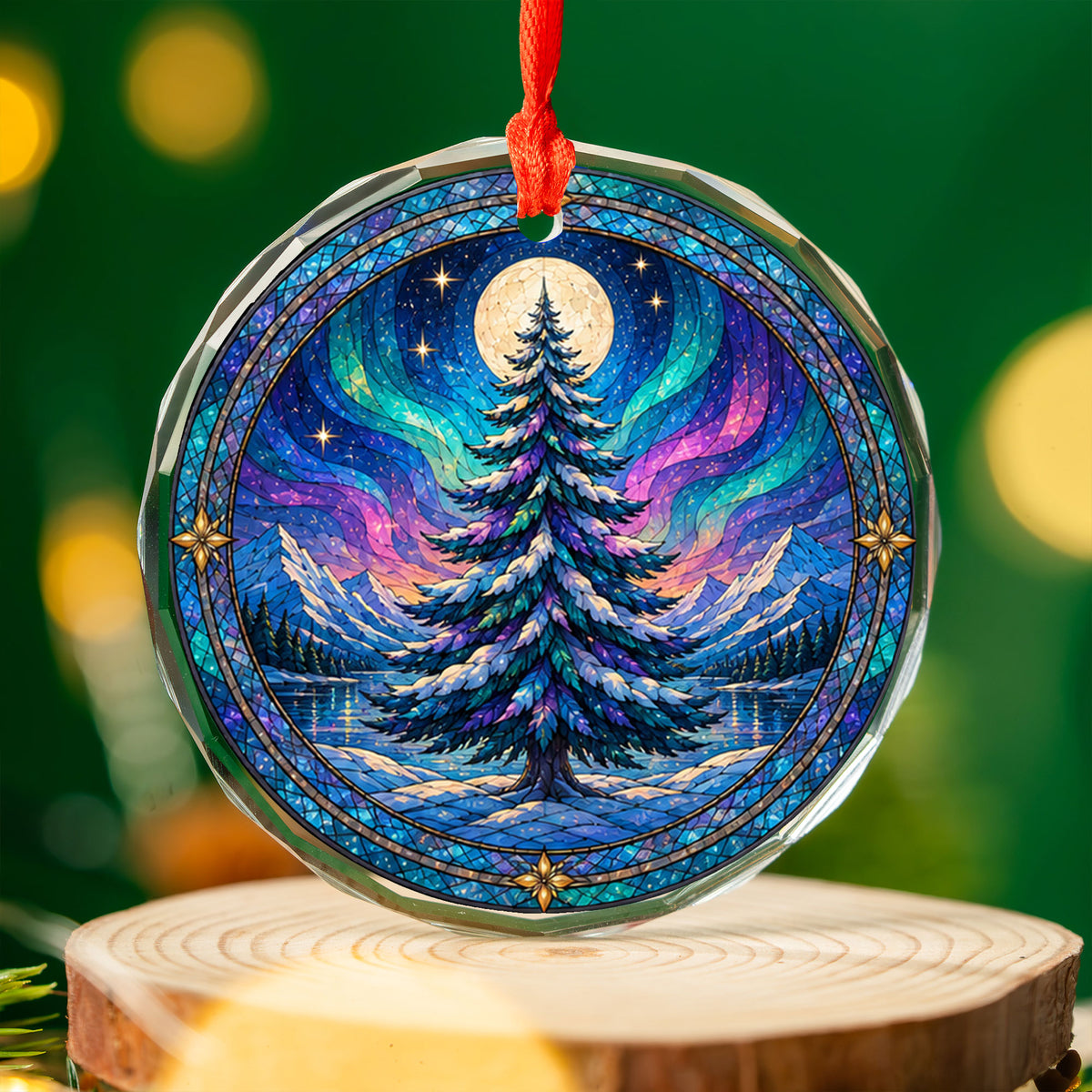 Christmas Tree Keepsake Ornament 2026, Northern Lights Holiday Ornament, Aurora Winter Decoration
