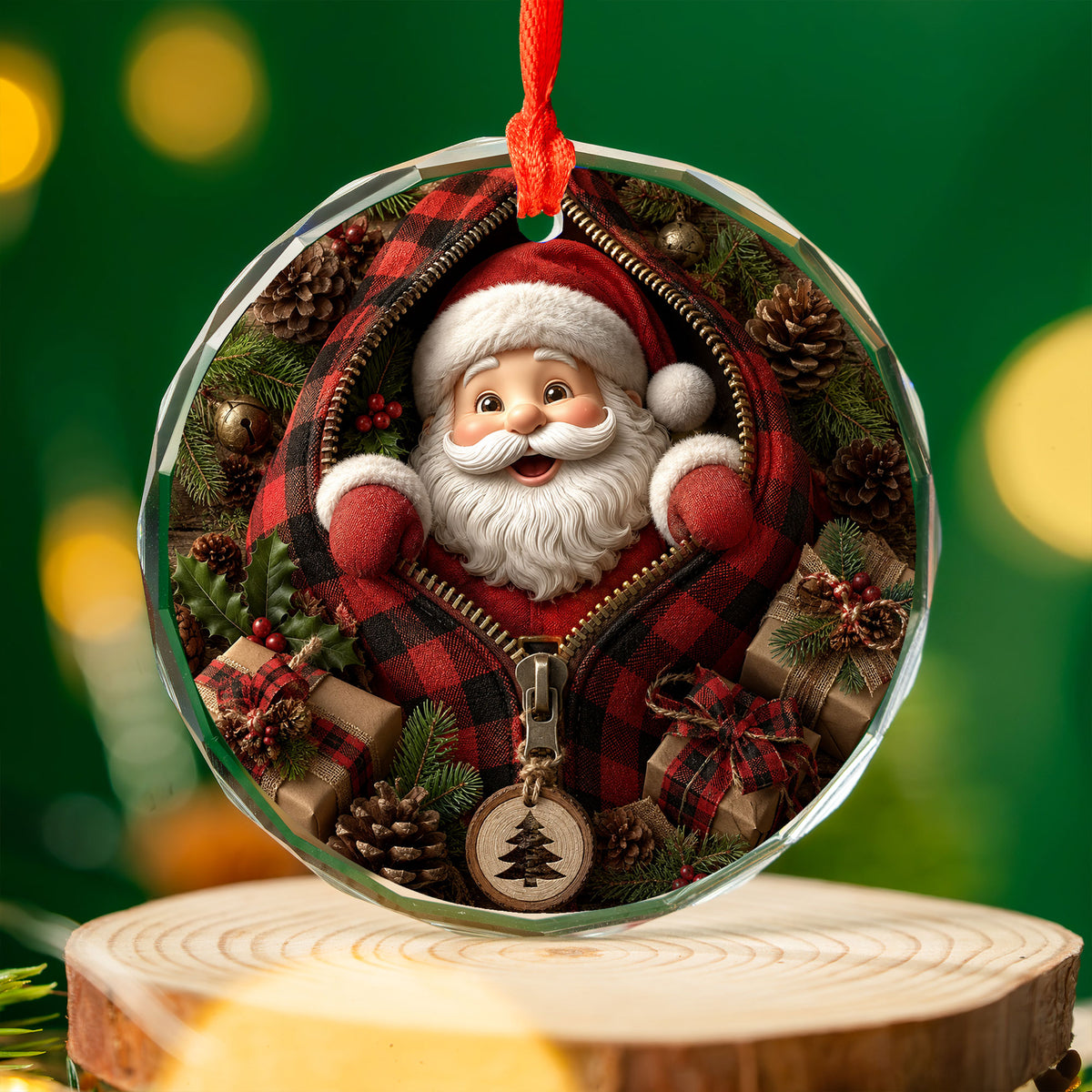 Christmas Ornament 2026 Santa Claus Design, Cute Holiday Tree Decoration, Xmas Keepsake Ornament