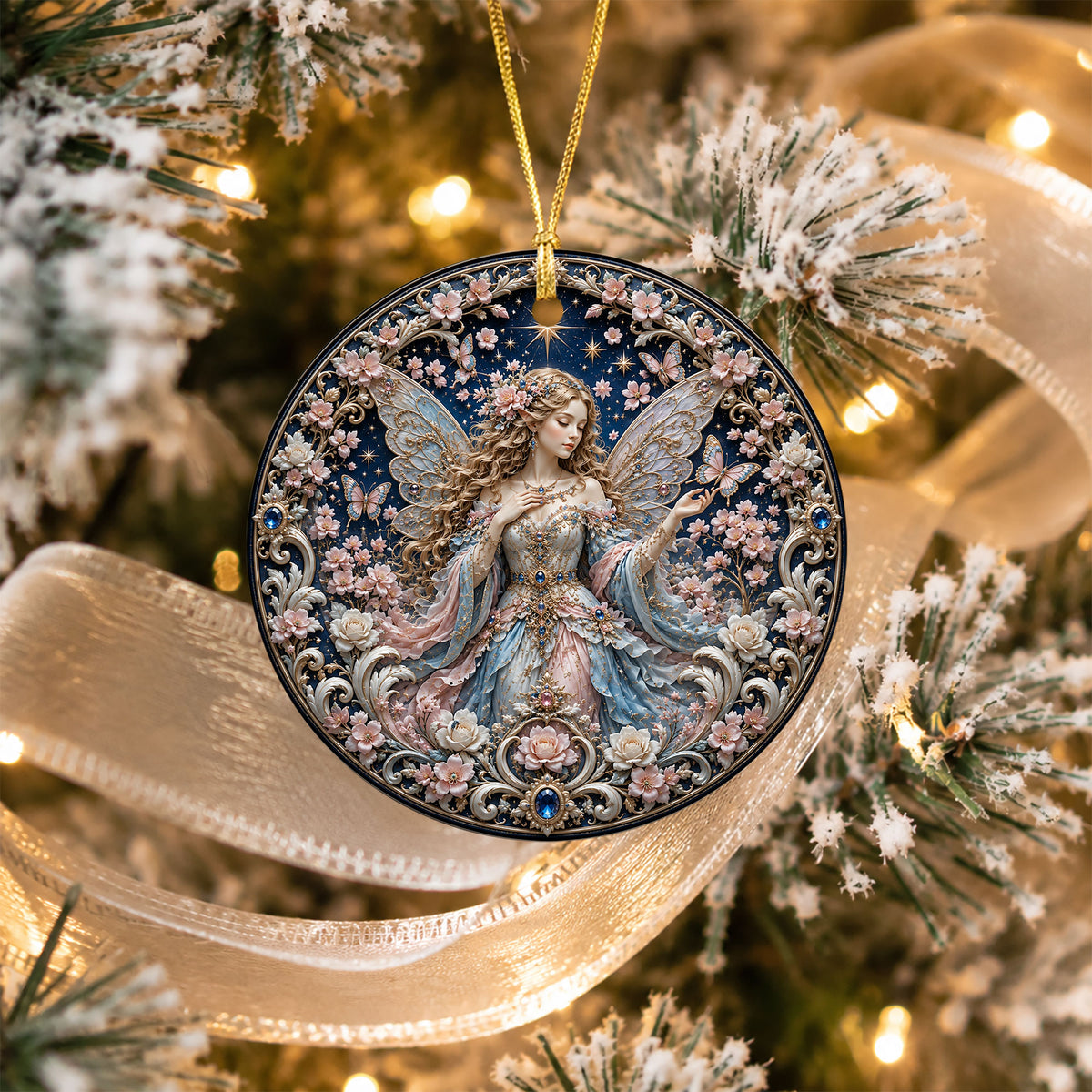 2026 Angel Christmas Ornament, Religious Christmas Tree Decoration, Ceramic Guardian Angel Ornament