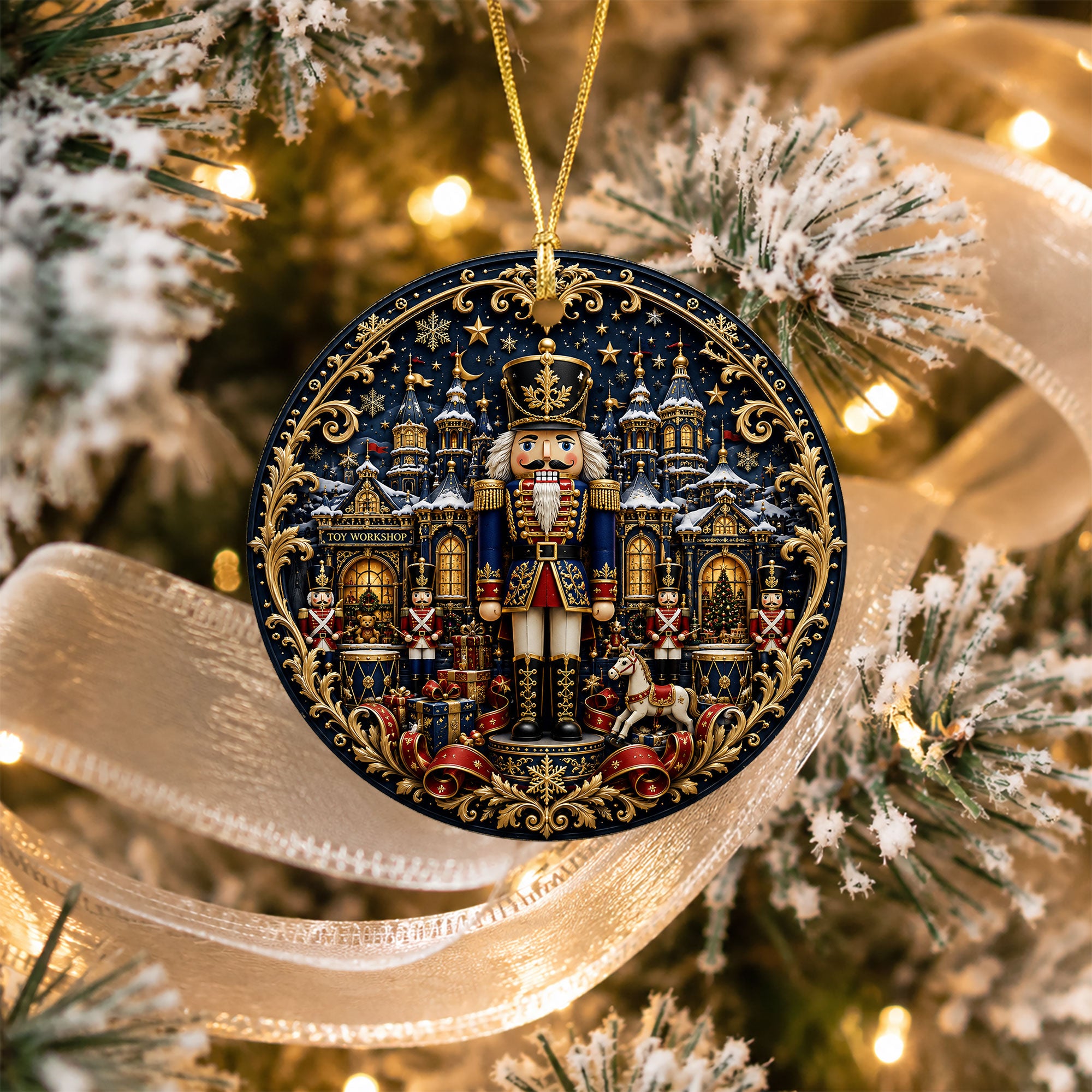 Nutcracker Christmas Ornament 2026, Nutcracker Soldier Christmas Tree Ornament, Ceramic Holiday Ornament