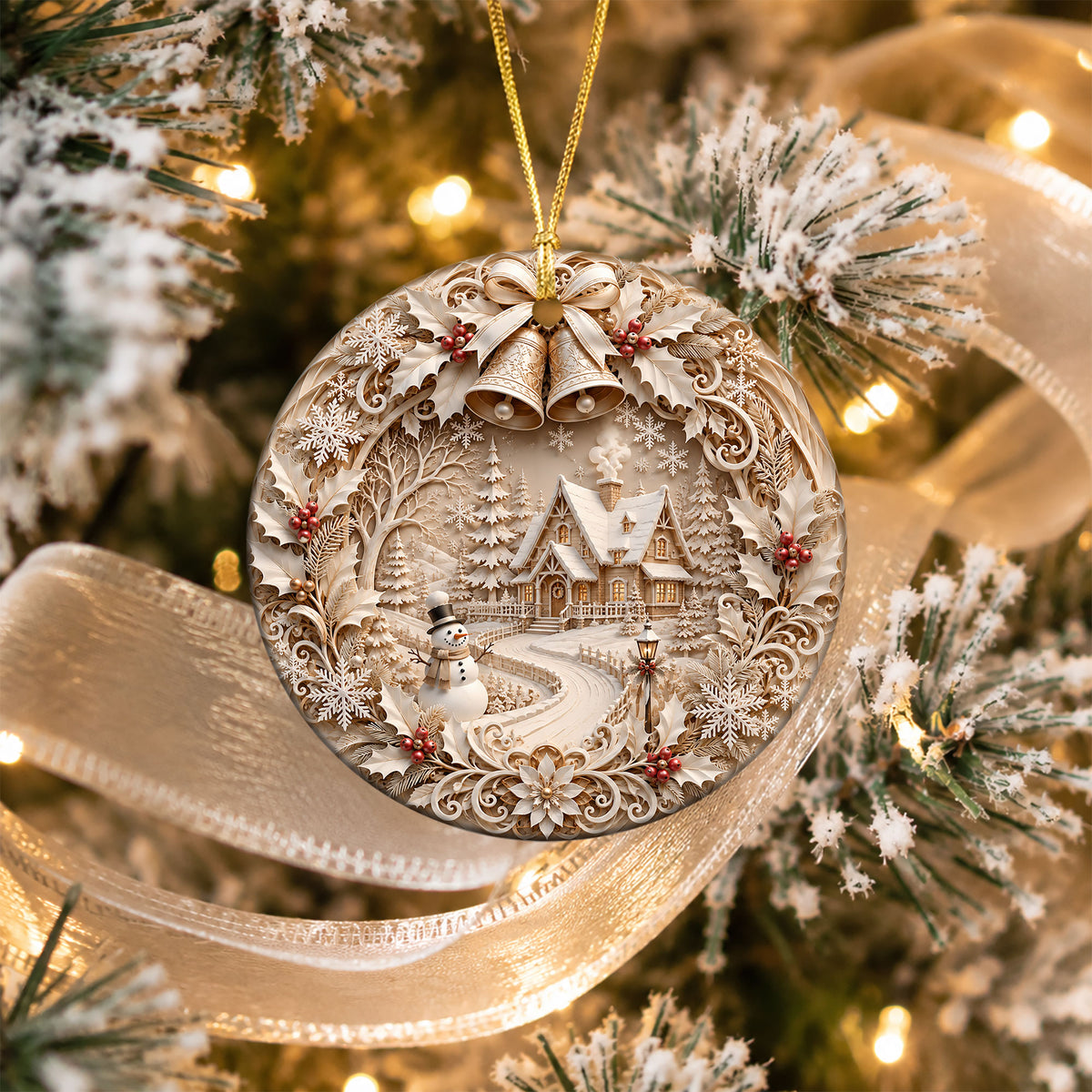 2026 Winter Snowman Ornament, Christmas Tree Decoration, Cozy Holiday Keepsake, Cute Snowman Christmas Gift