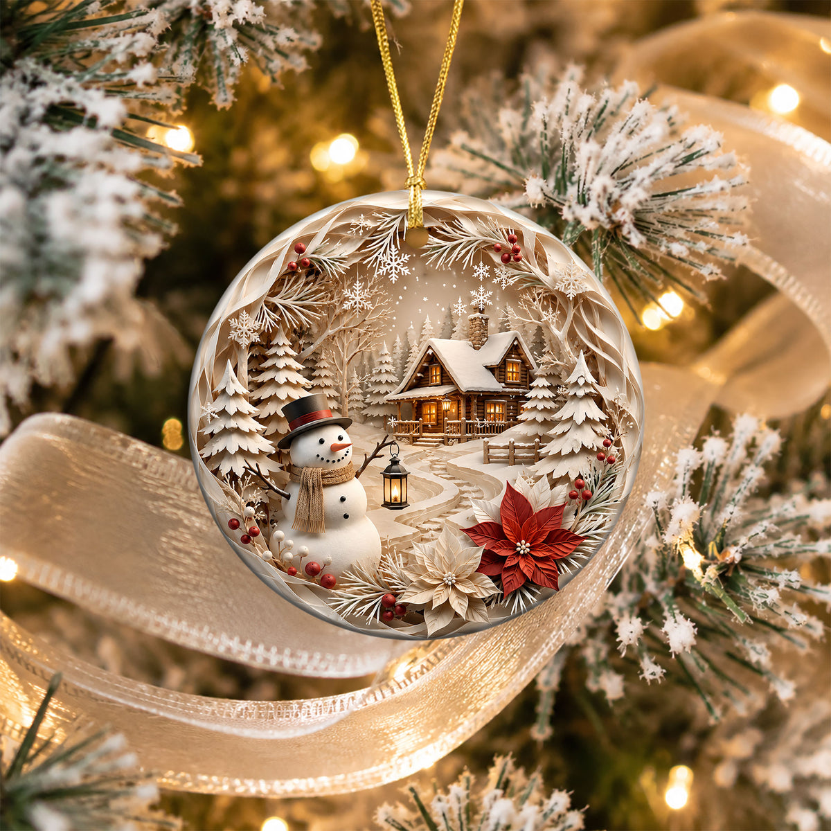 2026 Christmas Snowman Ornament, Festive Winter Tree Decoration, Holiday Keepsake Ornament, Cute Christmas Gift for Snowman Lovers