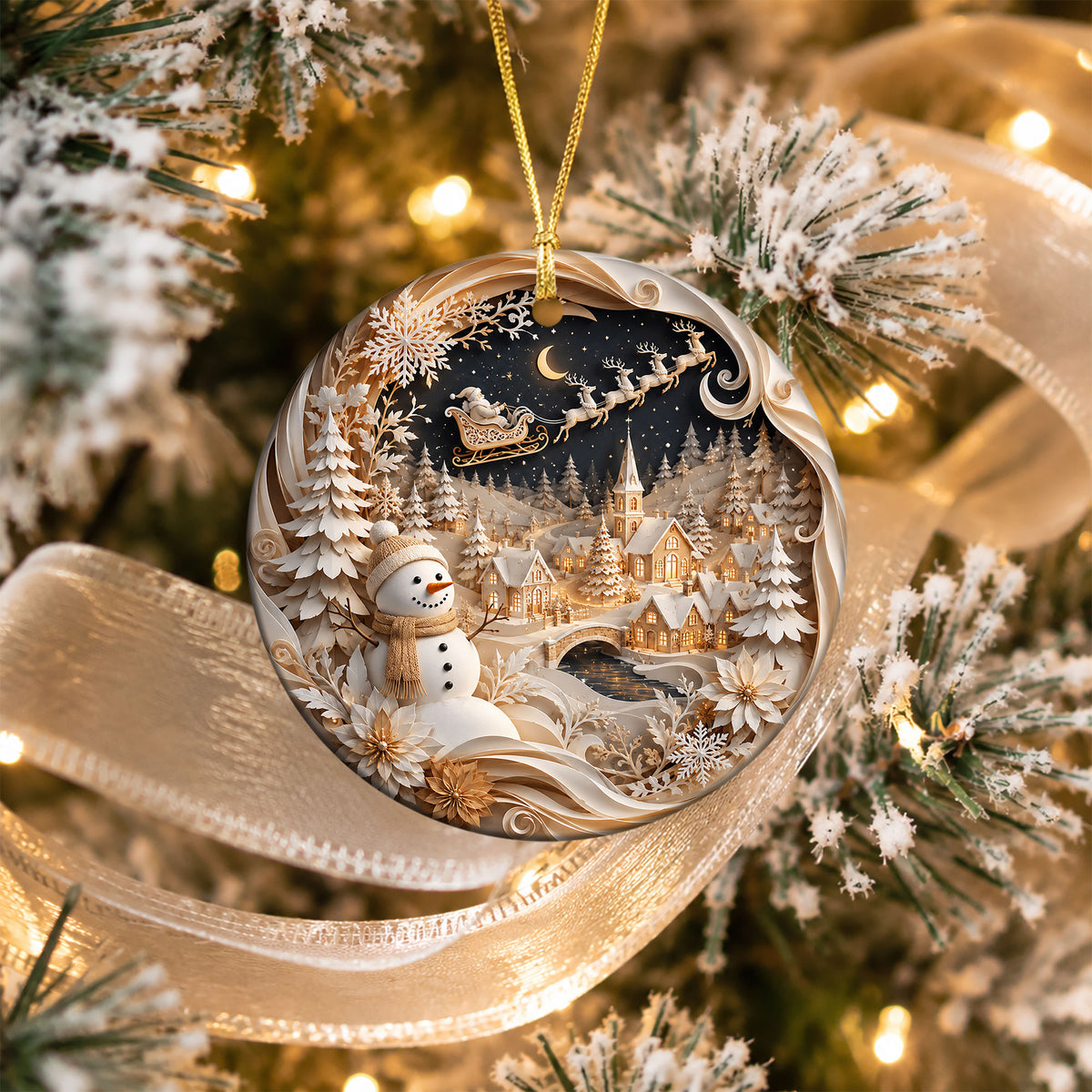 Blue Snowman Christmas Ornament 2026, Winter Tree Ornament, Holiday Keepsake Decoration, Cute Christmas Gift