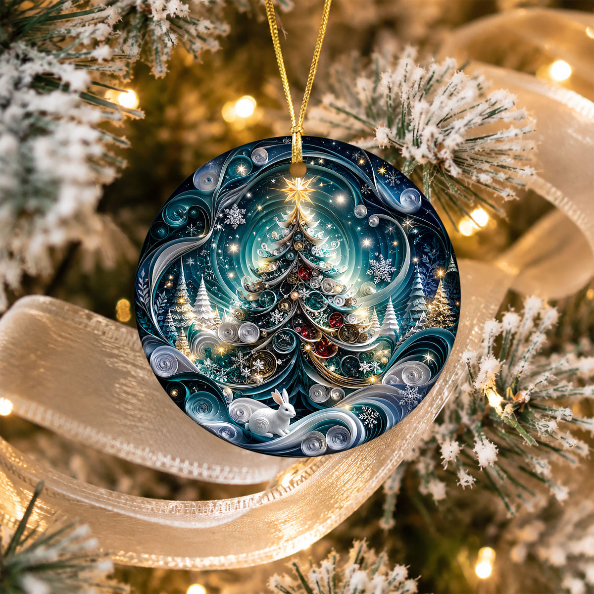 Blue Christmas Ornament 2026, Christmas Tree Decoration, Winter Holiday Decor, Xmas Keepsake Ornament