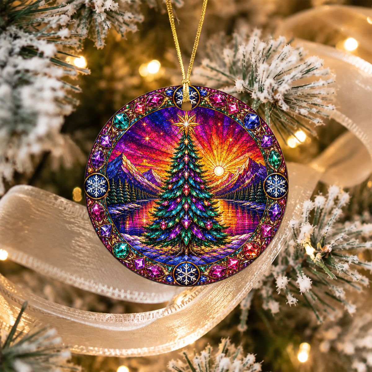 Christmas Tree Decor Ornament 2026, Aurora Winter Landscape, Holiday Christmas Decoration, Tree Keepsake Ornament
