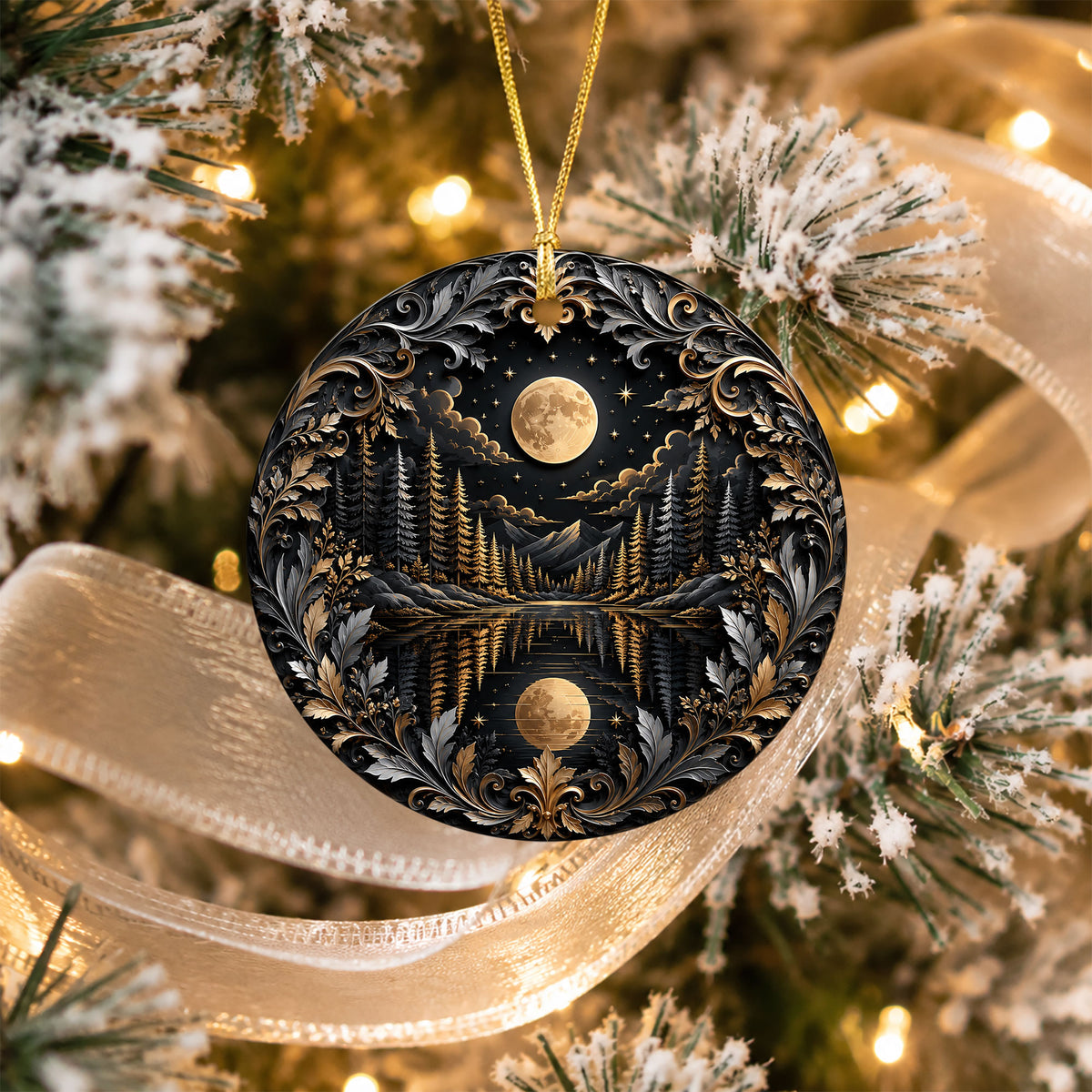 Christmas Ornament 2026, Moon Ornament, Winter Christmas Tree Decoration, Holiday Keepsake, Christian Christmas Gift Idea