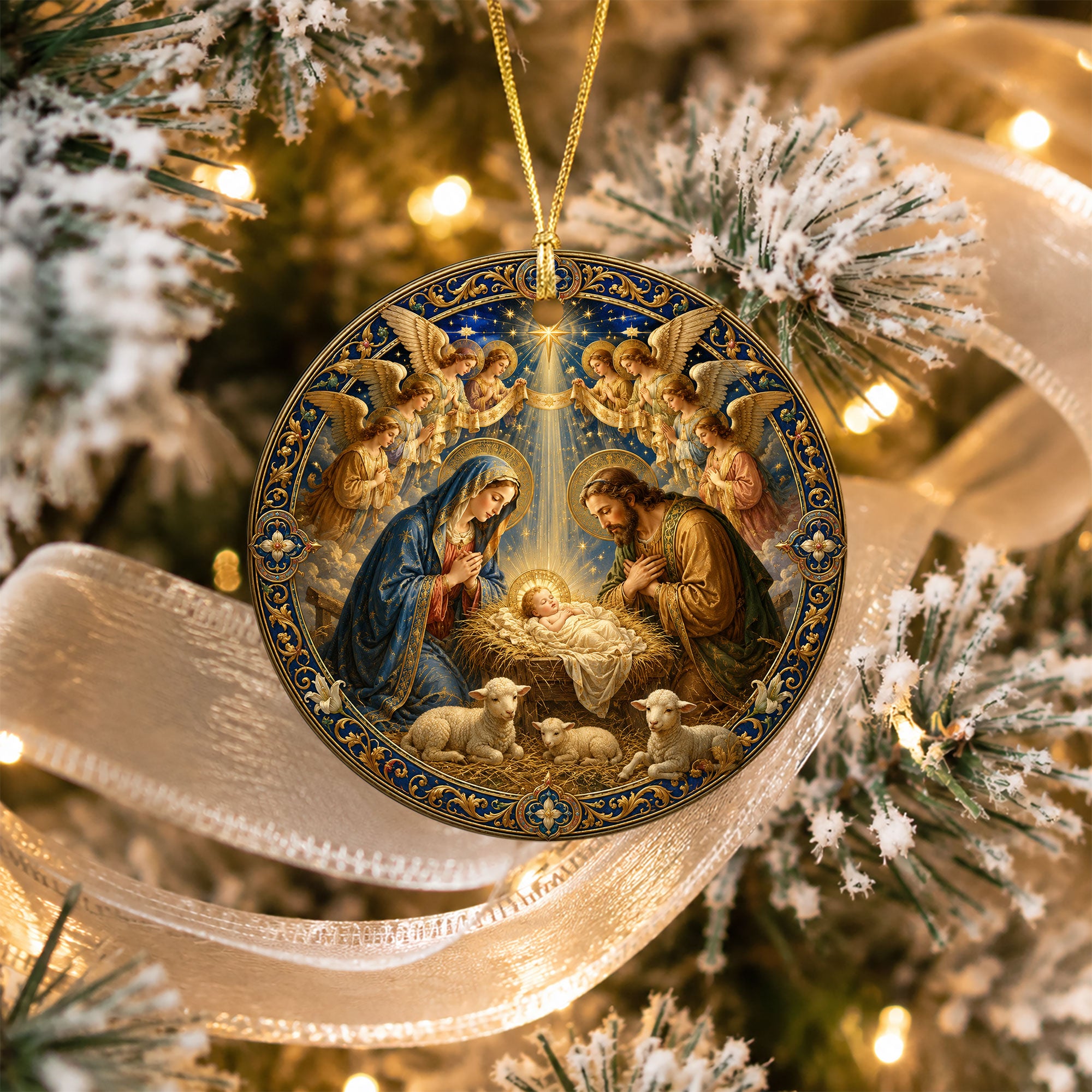 Holy Family Nativity Ornament 2026, Baby Jesus Christmas Ornament, Christian Christmas Tree Decor, Religious Holiday Keepsake Gift for Family