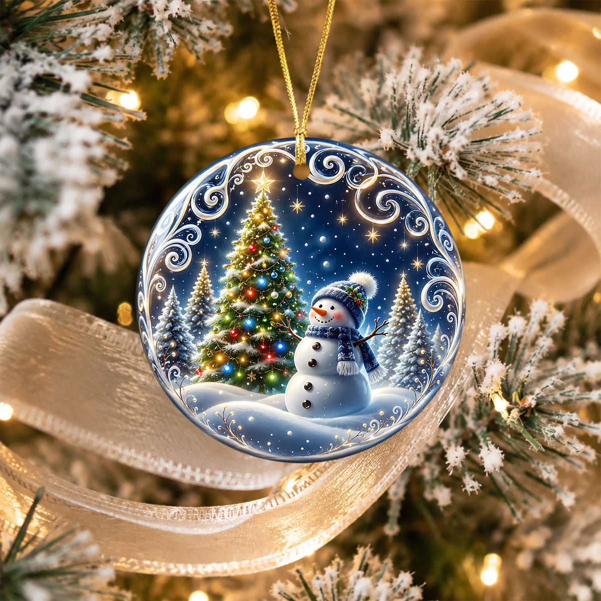 Snowman Christmas Tree Ornament 2026, Winter Holiday Ornament, Christmas Decoration, Family Keepsake Gift