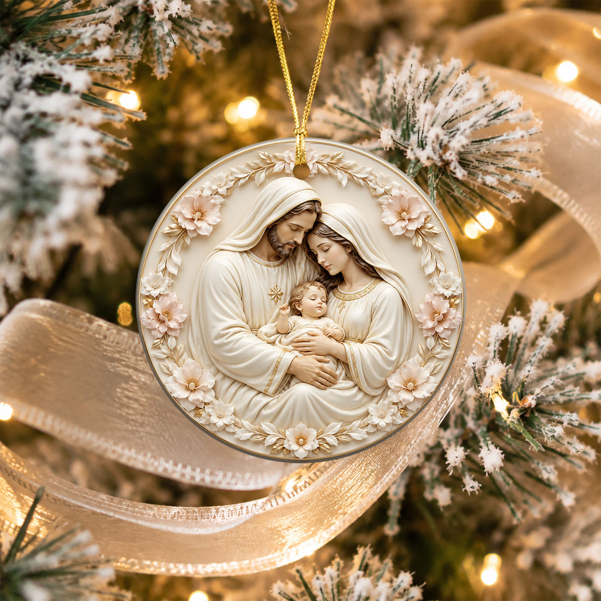 Baby Jesus Christmas Ornament 2026, Holy Family Nativity Scene Ornament, Religious Christmas Tree Decoration