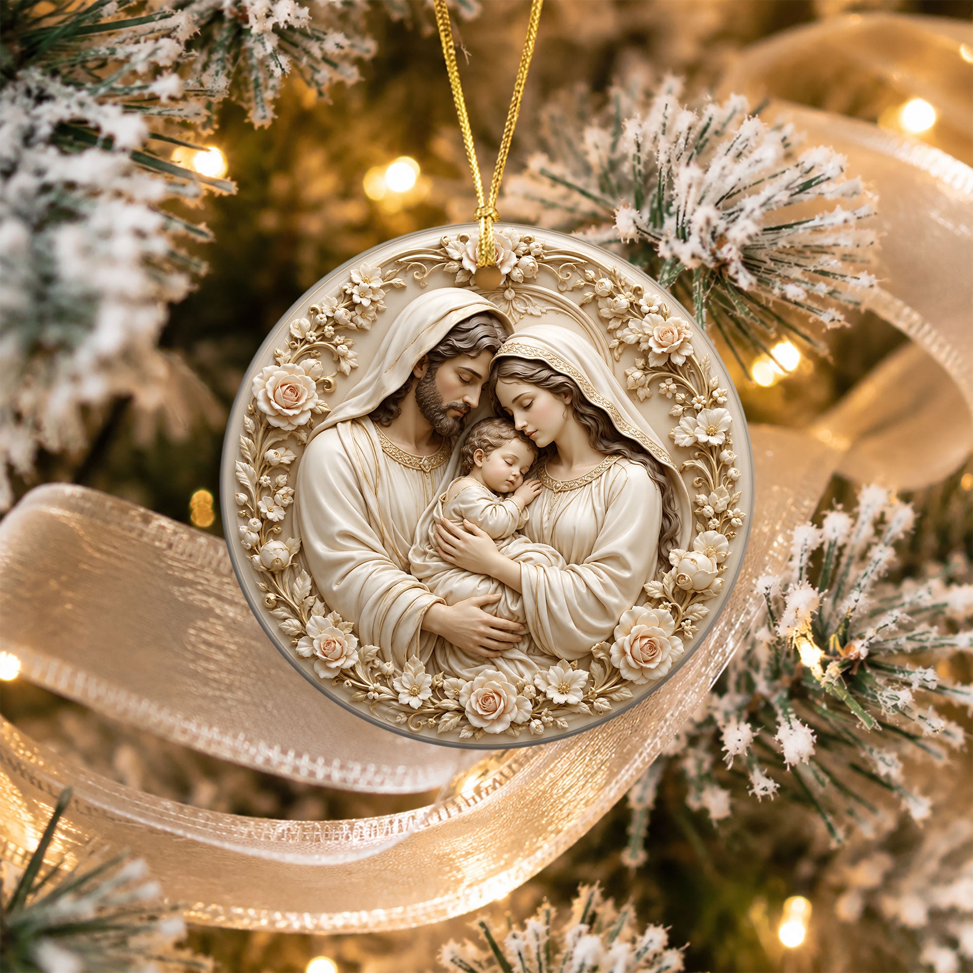 Religious Holiday Ornament 2026, Holy Family Baby Jesus Christmas Ornament, Nativity Tree Decoration