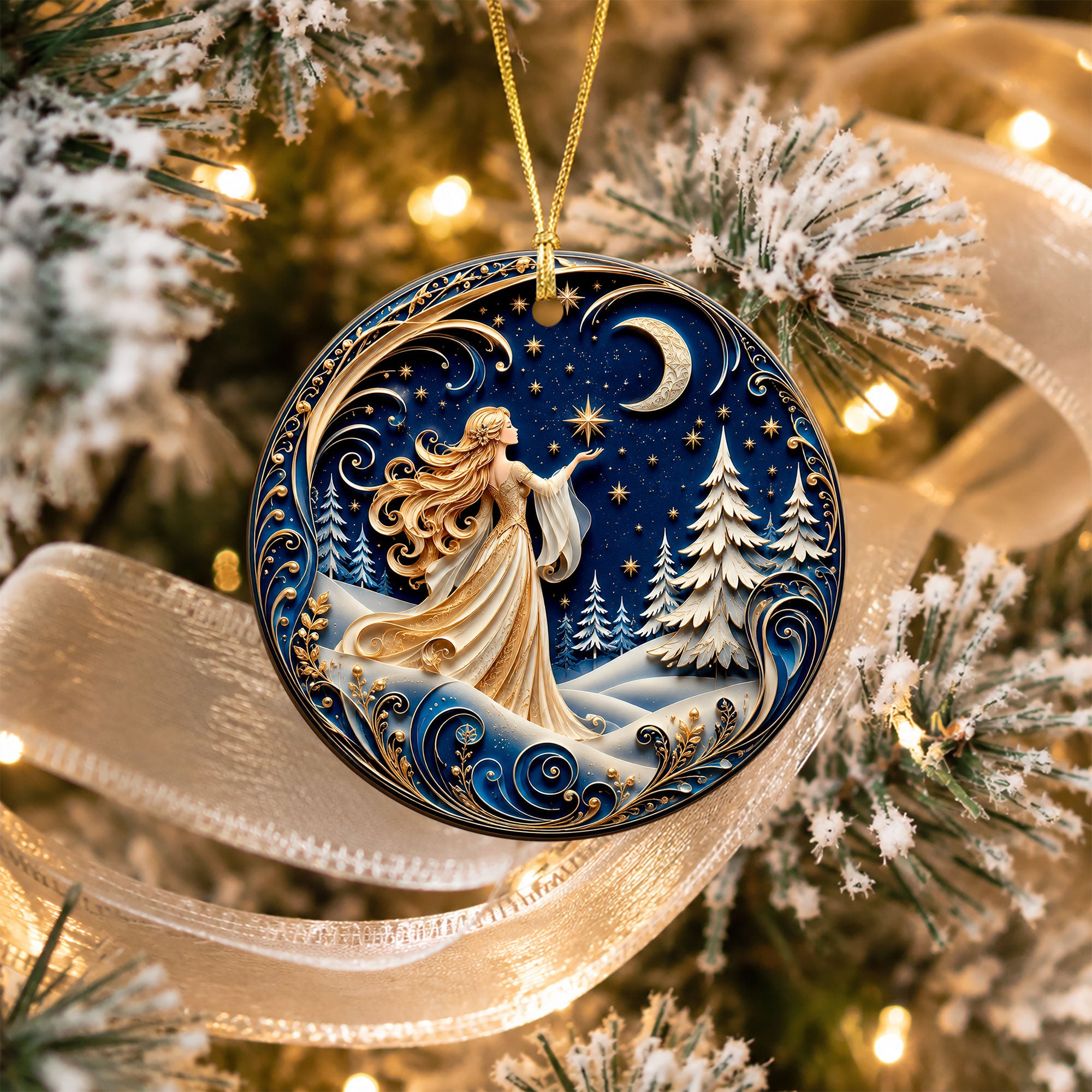 Angel Christmas Tree Ornament 2026, Religious Holiday Ornament, Ceramic Christmas Decoration, Christian Home Decor
