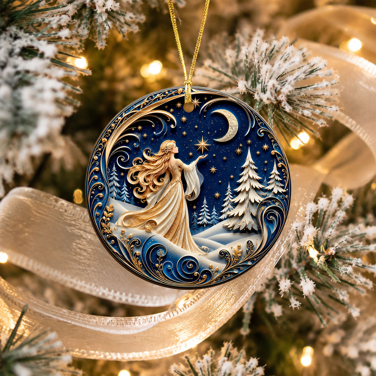 Angel Christmas Tree Ornament 2026, Religious Holiday Ornament, Ceramic Christmas Decoration, Christian Home Decor