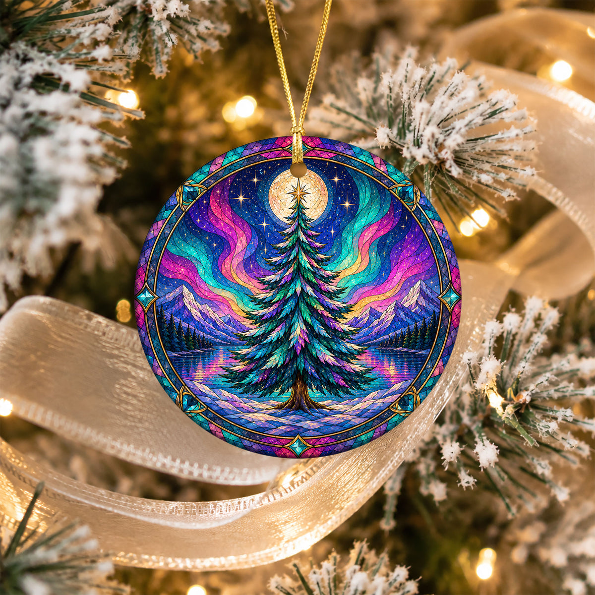 Christmas Tree Ornament 2026, Northern Lights Winter Ornament, Aurora Christmas Decoration, Holiday Keepsake Gift