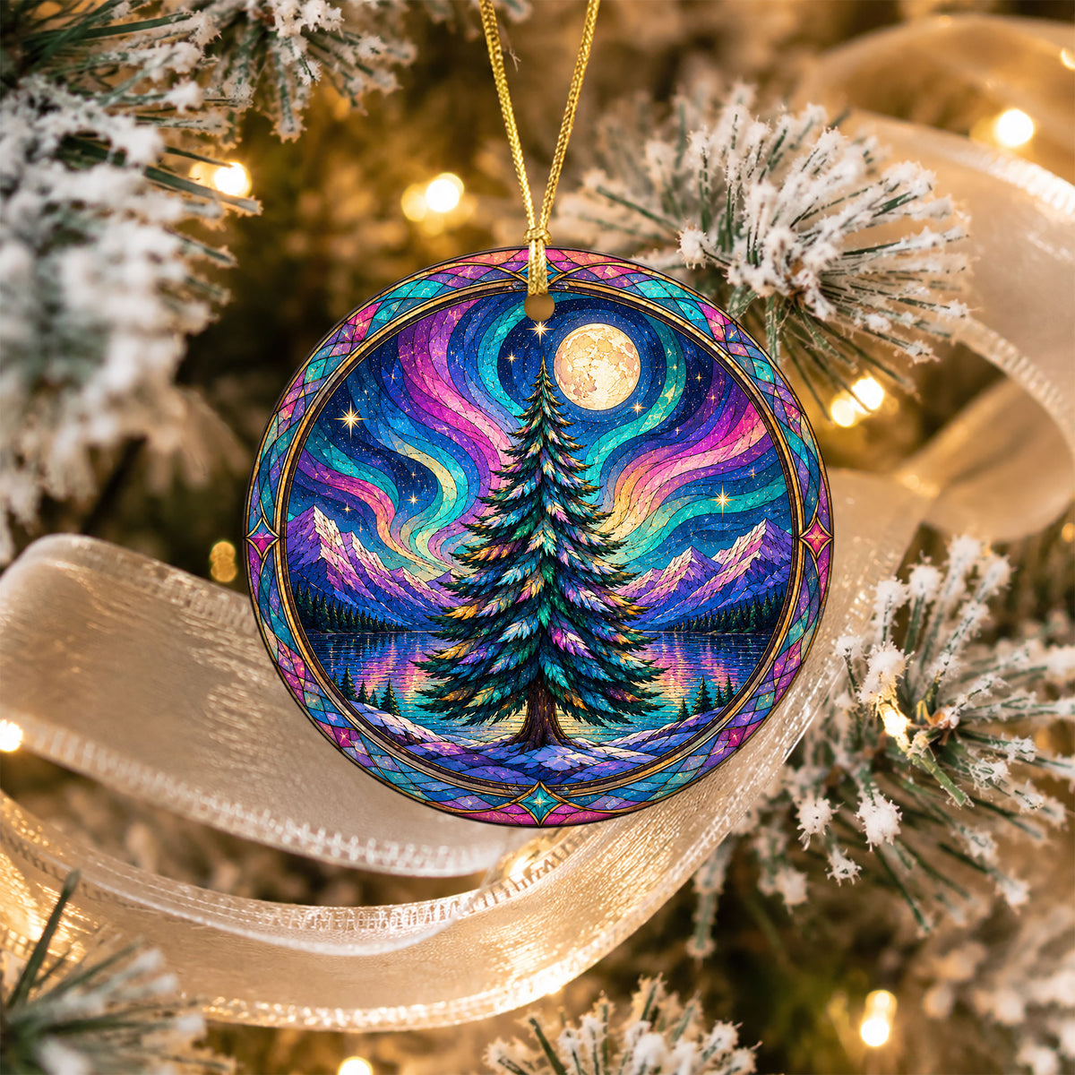 Northern Lights Tree Ornament 2026, Christmas Tree Decoration, Aurora Winter Keepsake Ornament, Holiday Gift
