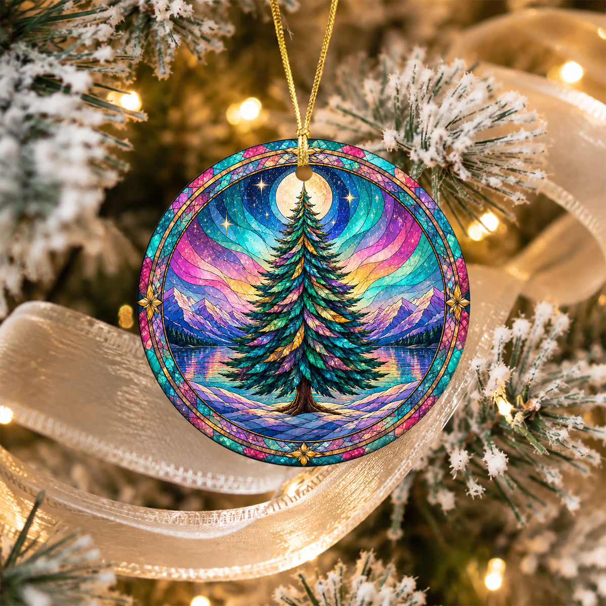 Aurora Winter Ornament 2026, Christmas Tree Decoration, Northern Lights Keepsake Ornament, Holiday Gift for Family