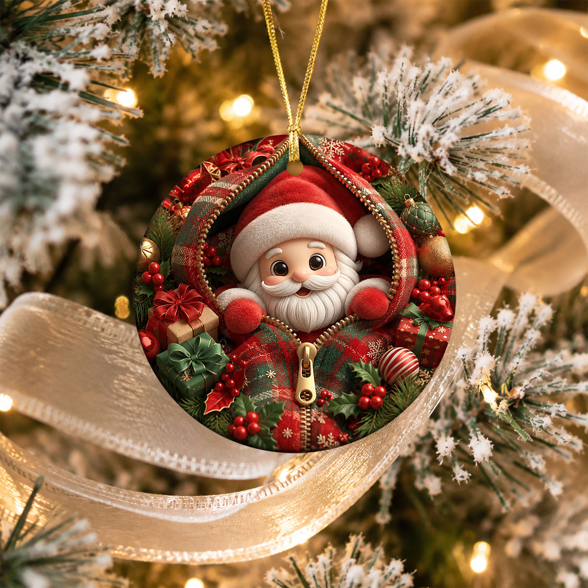 Santa Claus Holiday Ornament 2026, Christmas Tree Decor, Cute Santa Christmas Decoration, Xmas Keepsake