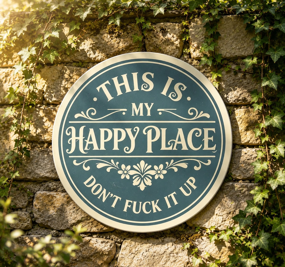 This Is My Happy Place Metal Sign, Patio Garden Sign, Gift For Garden Lover