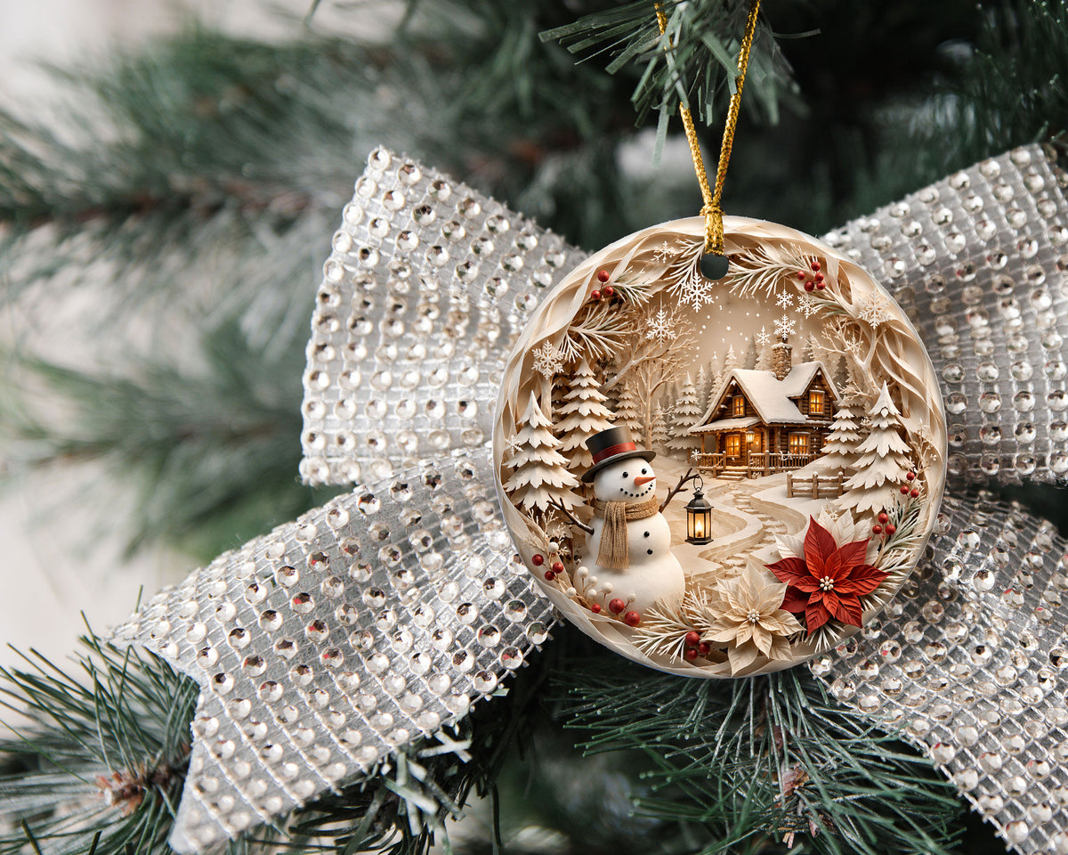 2026 Christmas Snowman Ornament, Festive Winter Tree Decoration, Holiday Keepsake Ornament, Cute Christmas Gift for Snowman Lovers