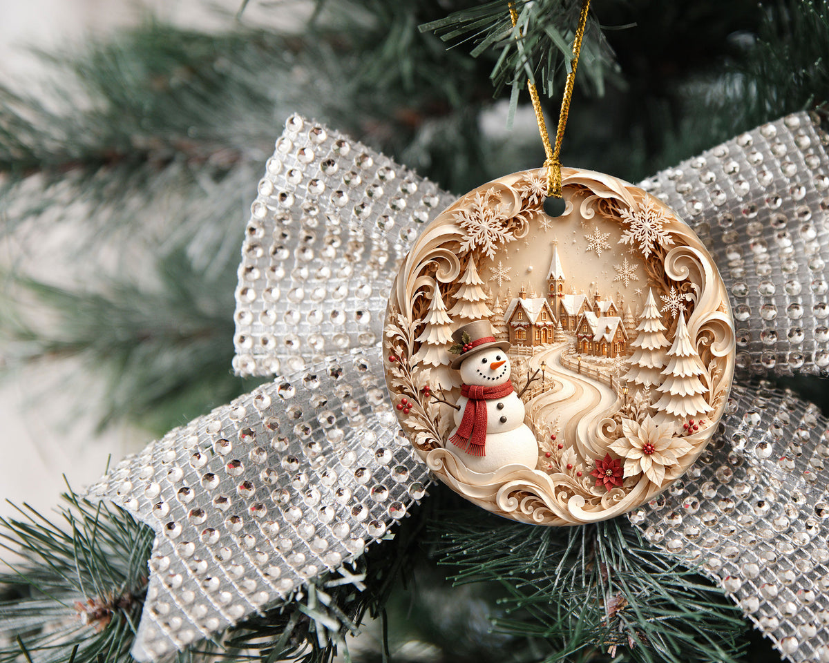 Snowman Christmas Tree Ornament 2026, Winter Holiday Keepsake Ornament, Cute Festive Decoration