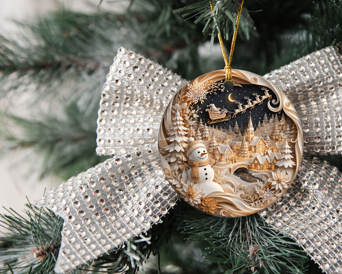 Blue Snowman Christmas Ornament 2026, Winter Tree Ornament, Holiday Keepsake Decoration, Cute Christmas Gift