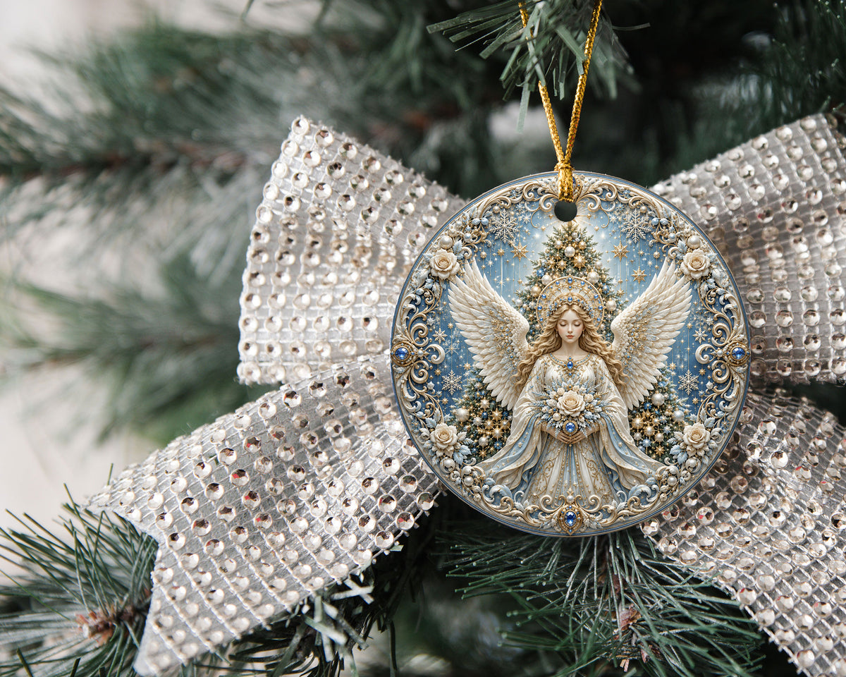Angel Christmas Tree Ornament 2026, Religious Holiday Ornament, Ceramic Christmas Decoration, Christian Home Decor