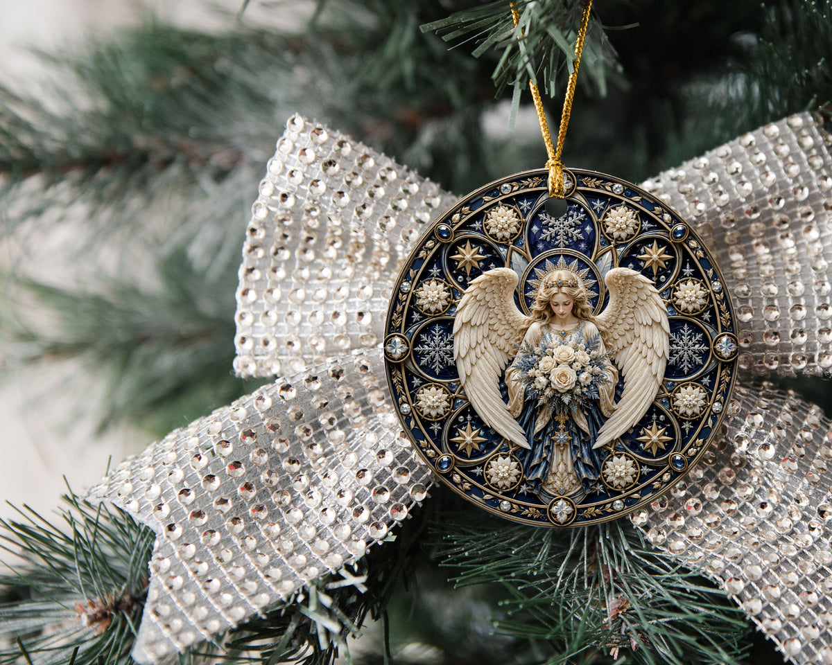 Religious Christmas Ornament, Angel Prayer Ornament, Christian Holiday Decor, 2026 Christmas Ornament