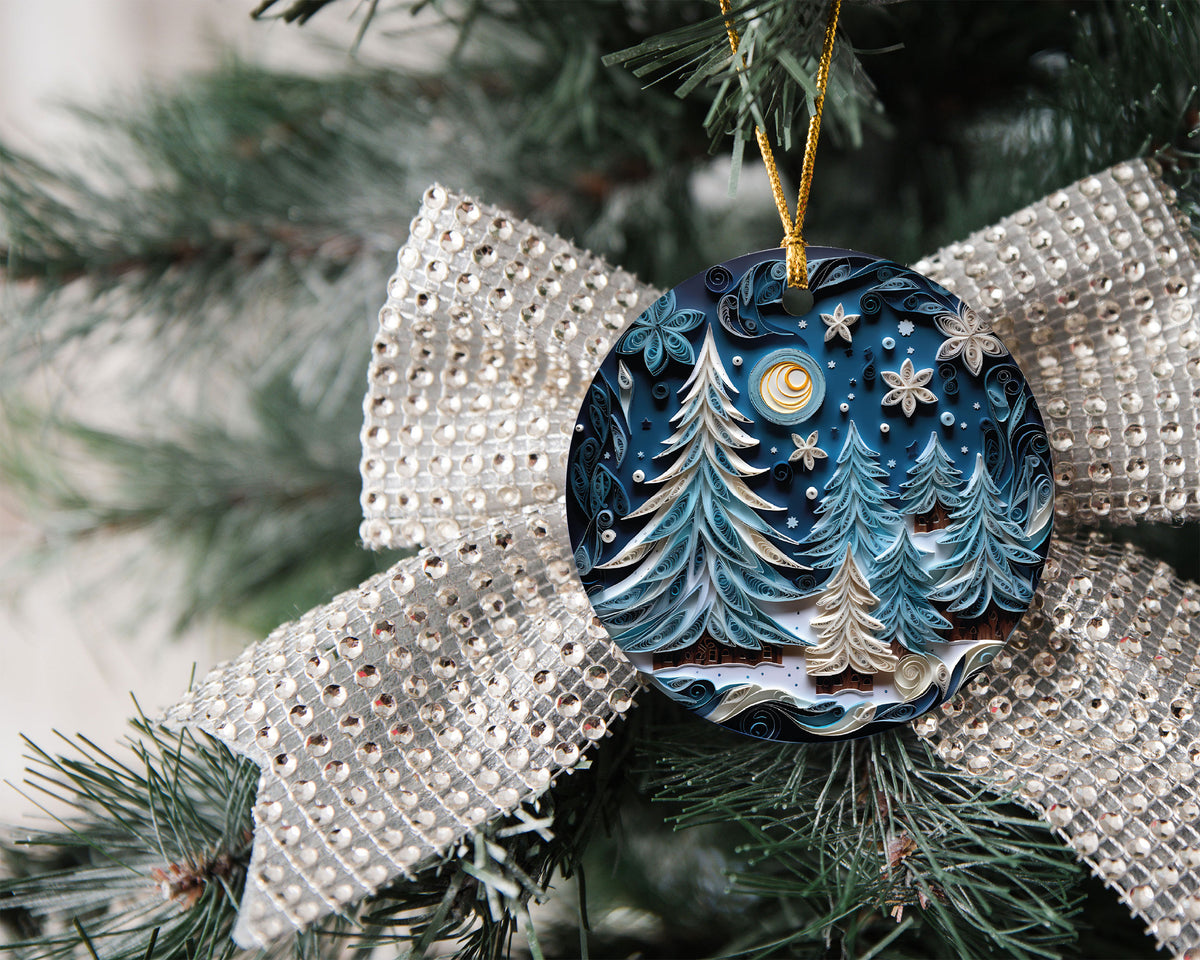 Luxury Christmas Tree Ornament 2026, Elegant Ceramic Christmas Ornament, Holiday Tree Decoration, Keepsake Christmas Gift