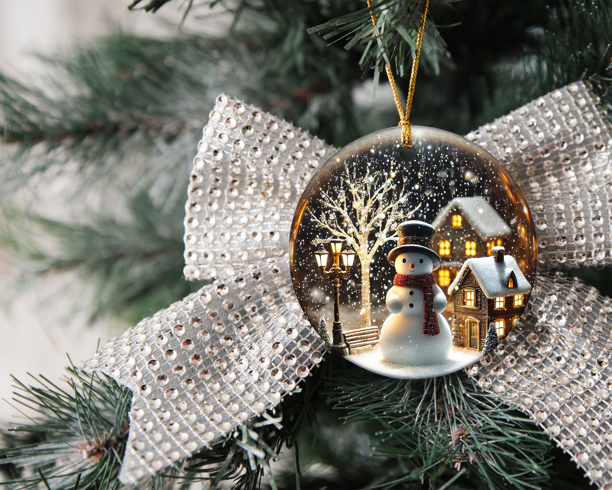Snowman Keepsake Ornament 2026, Winter Christmas Ceramic Ornament, Holiday Tree Decoration, Festive Family Gift Idea