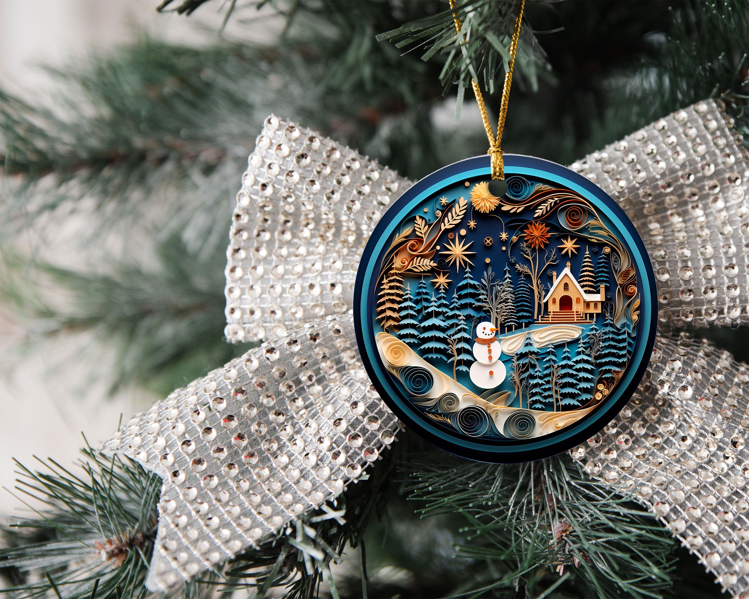 Winter Snowman Ornament 2026, Christmas Ornament, Holiday Decor, Christmas Tree Decoration, Seasonal Keepsake, Christmas Gift