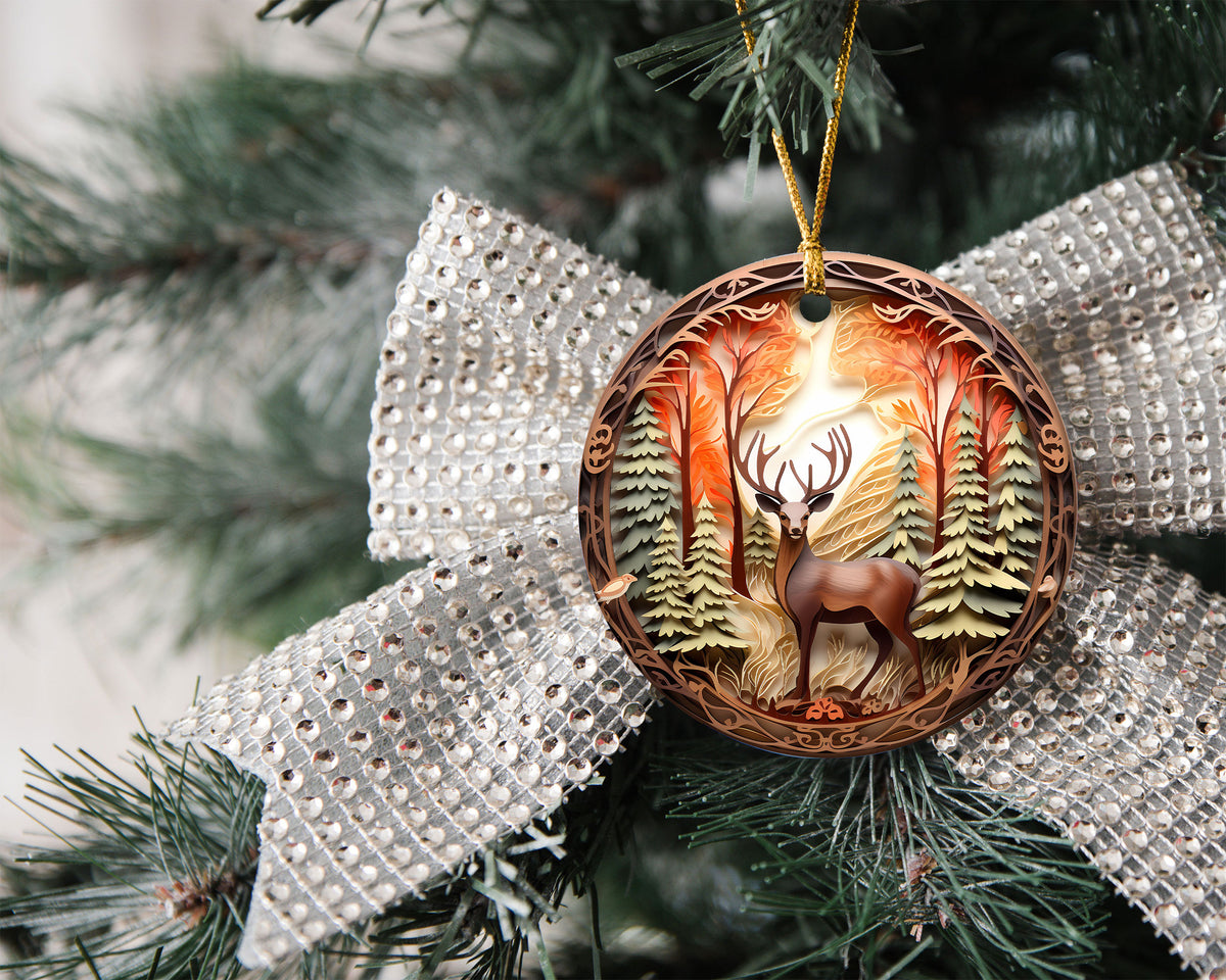 Deer Rustic Ornament 2026, Christmas Ornament, Holiday Decoration, Christmas Tree Decor, Winter Decor, Christmas Keepsake Gift